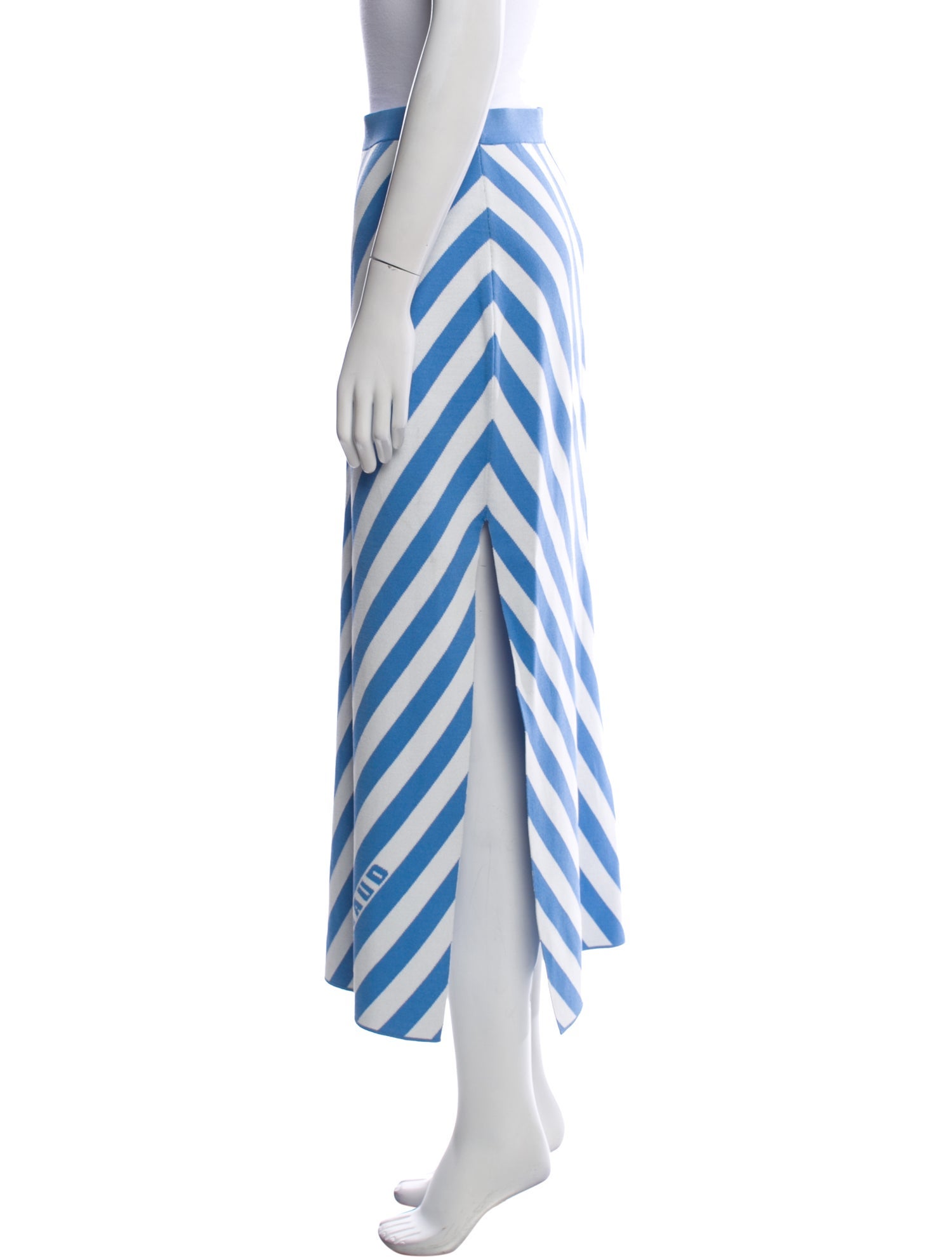 Staud Striped Midi Length Skirt