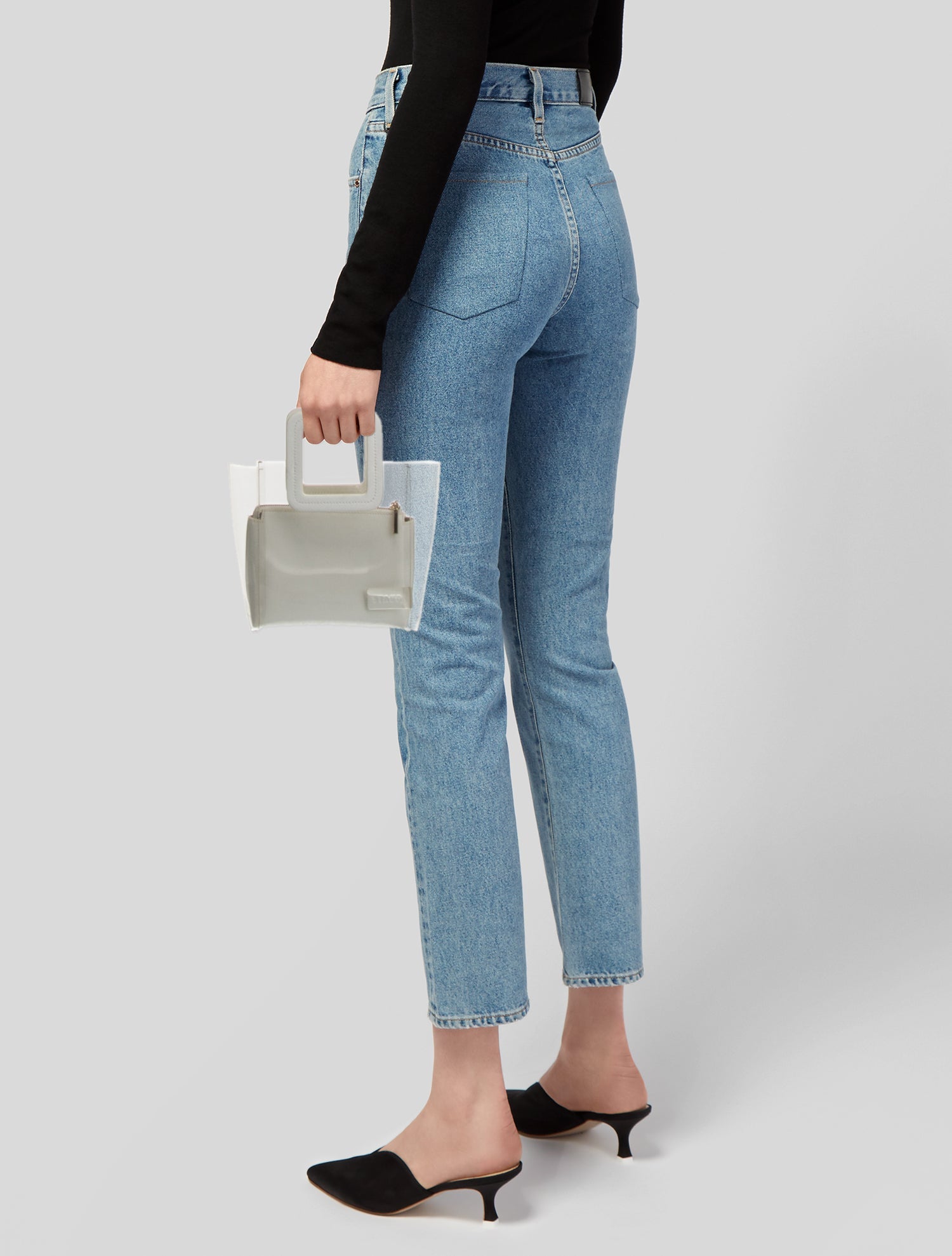 Staud PVC Top Handle Bag