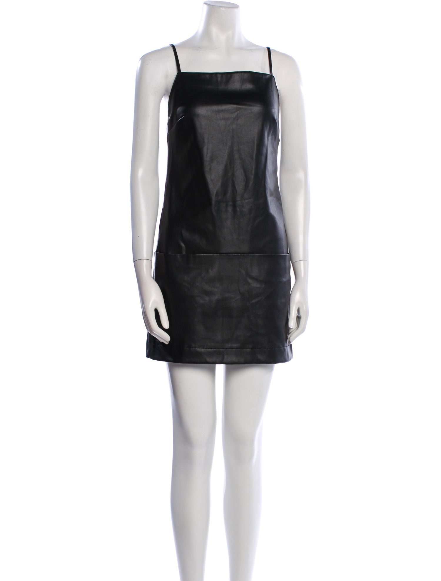 Staud Faux Leather Mini Dress