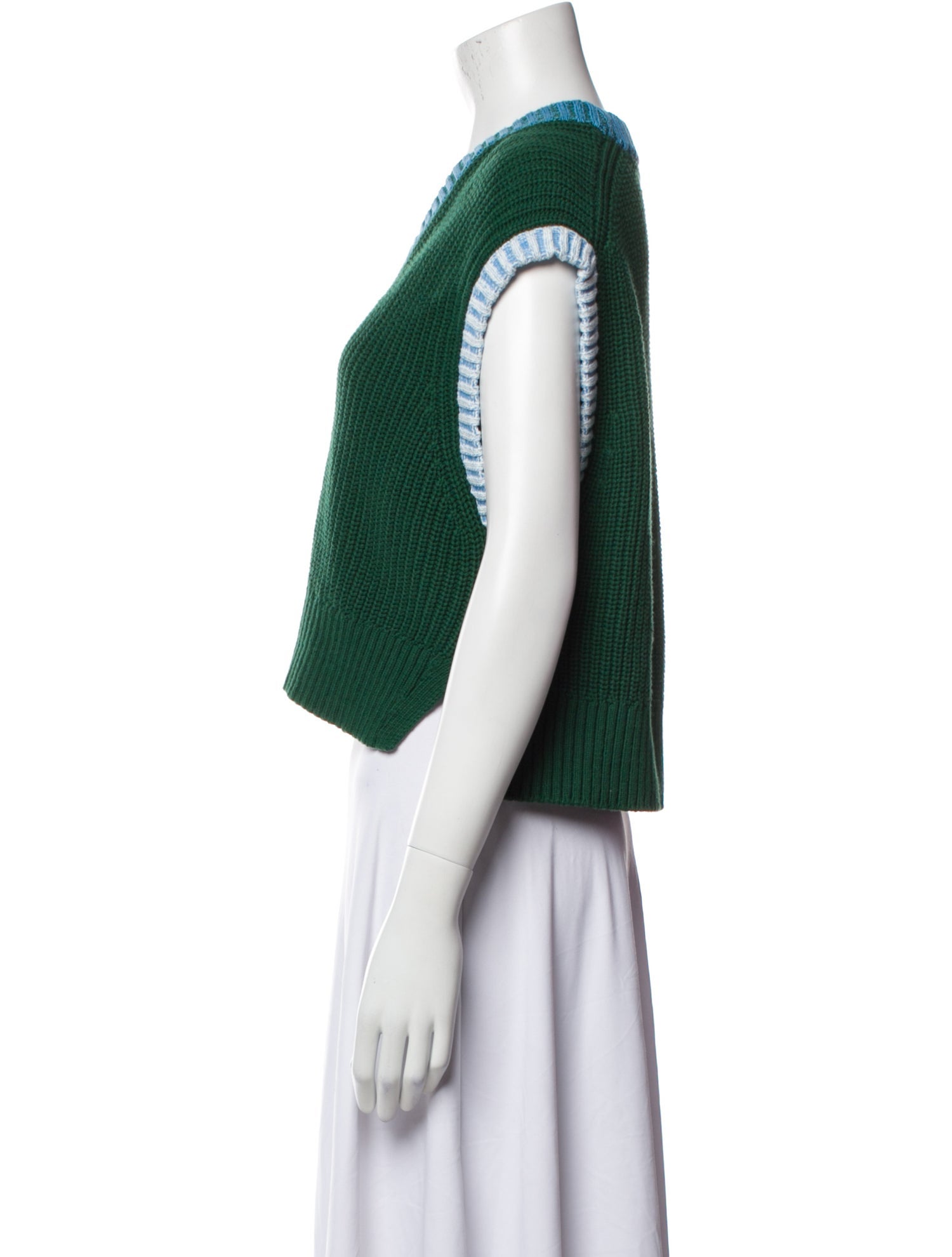 Staud Printed V-Neck Sweater