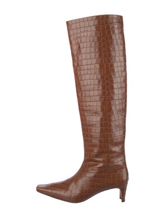 Staud Embossed Leather Boots