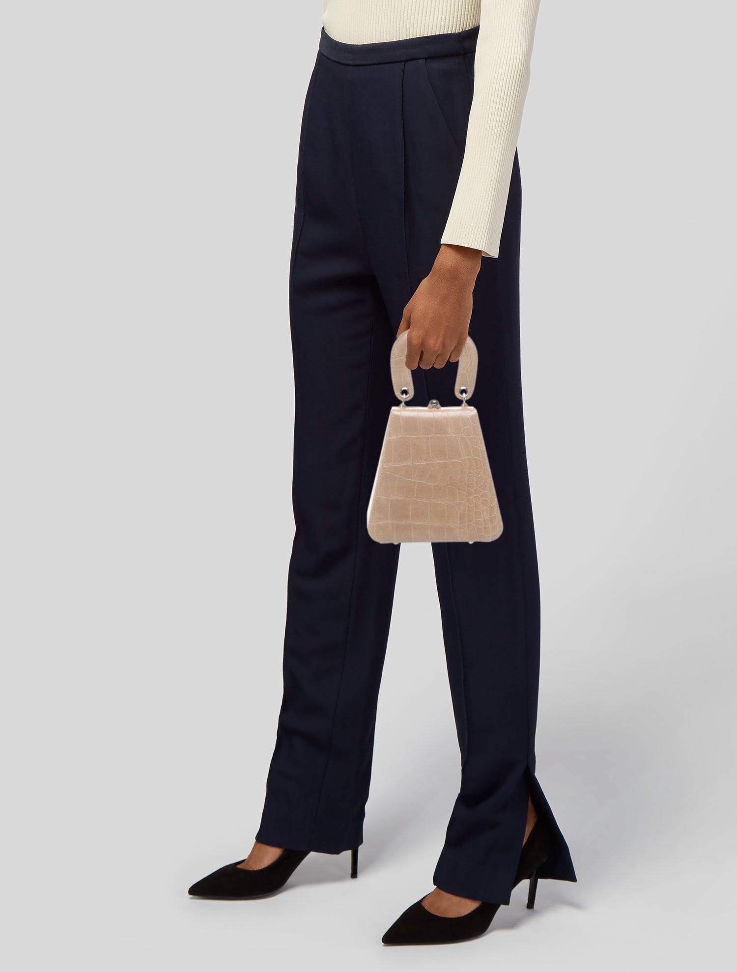 Staud Leather Top Handle Bag