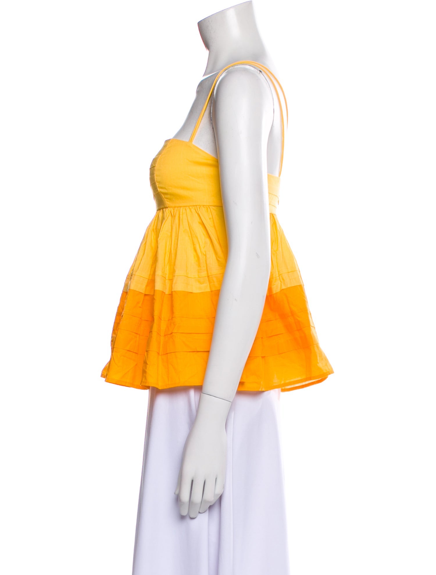 Staud Printed Square Neckline Crop Top w/ Tags