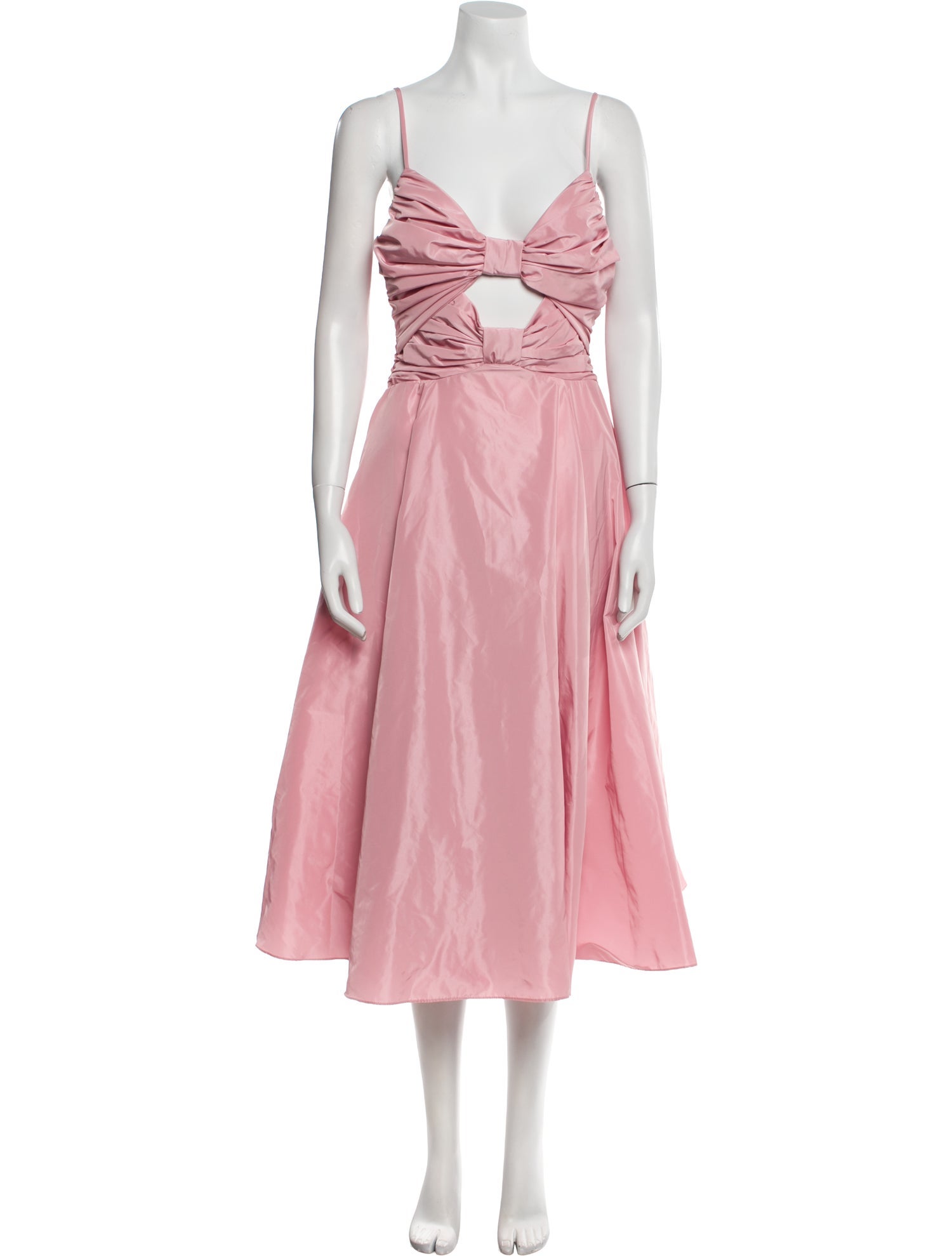 Staud V-Neck Midi Length Dress