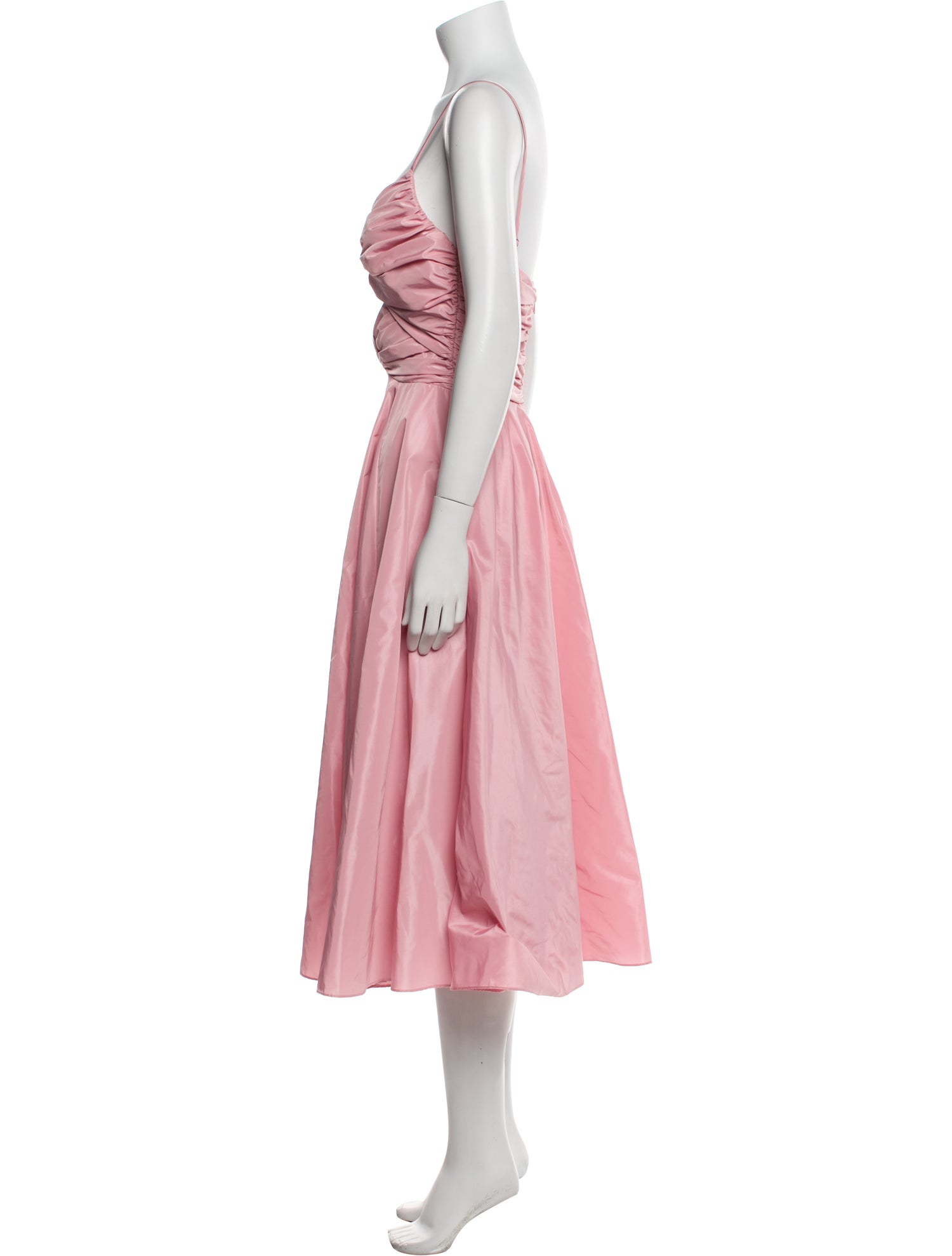 Staud V-Neck Midi Length Dress