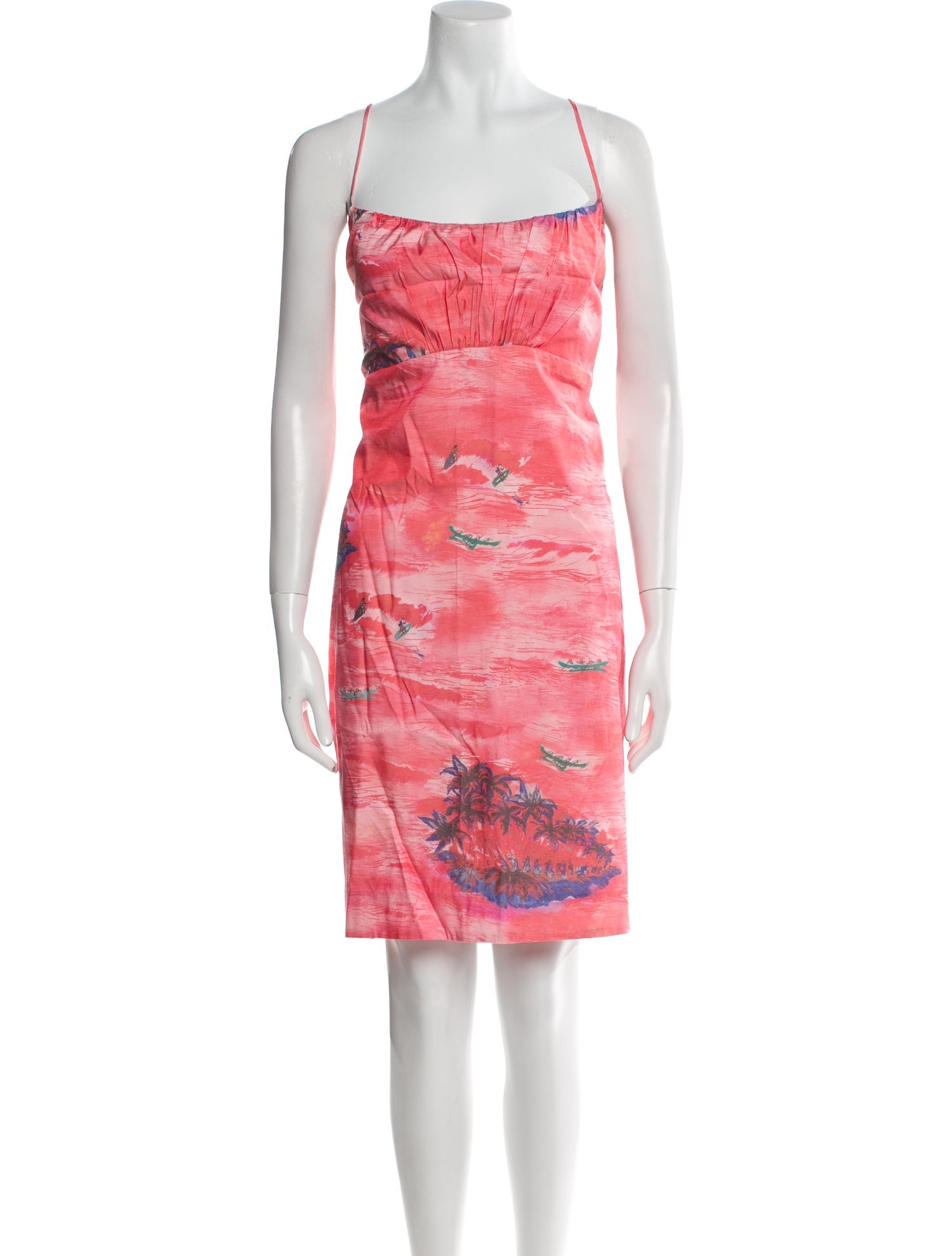 Staud Printed Knee-Length Dress