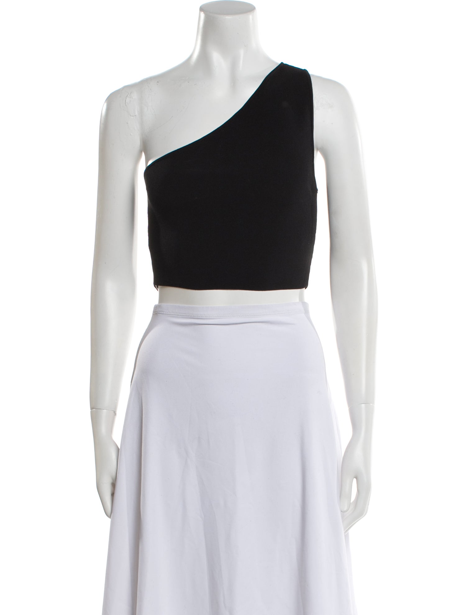 Staud One-Shoulder Sleeveless Crop Top