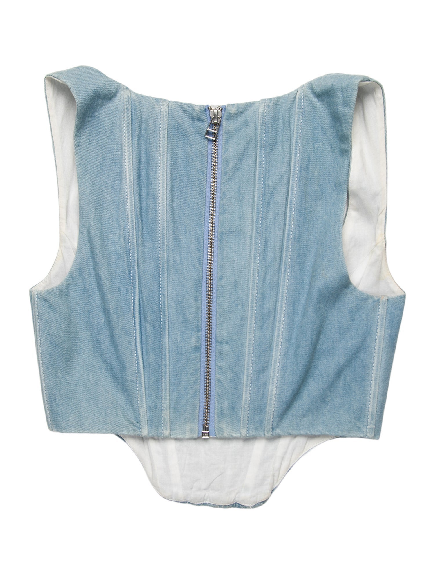 Staud Square Neckline Sleeveless Crop Top