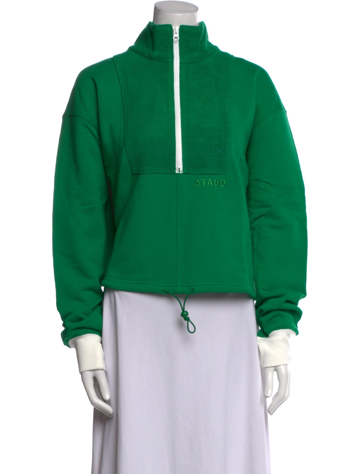 Staud Mock Neck Long Sleeve Sweatshirt