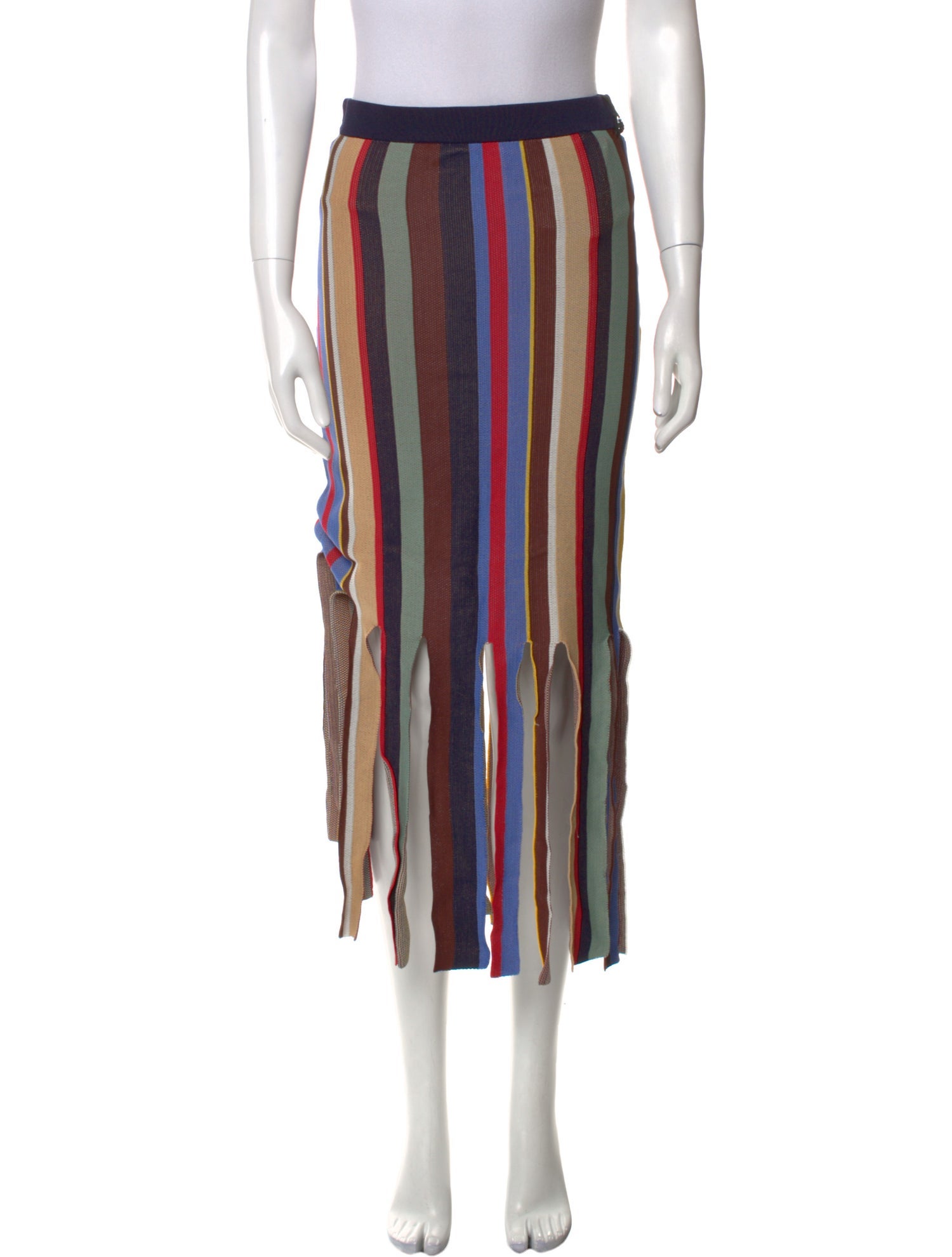 Staud Striped Knee-Length Skirt