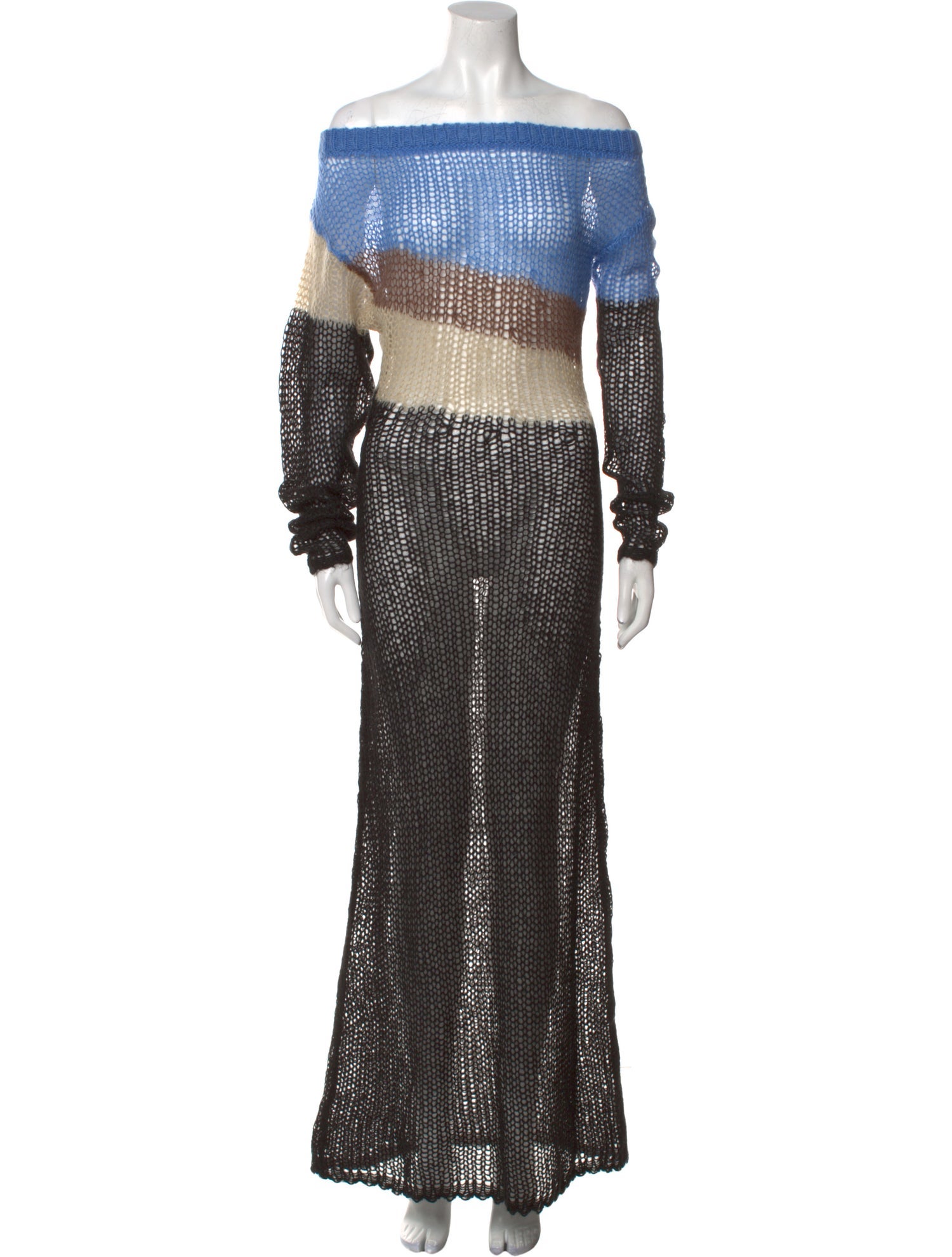 Staud Colorblock Pattern Long Dress