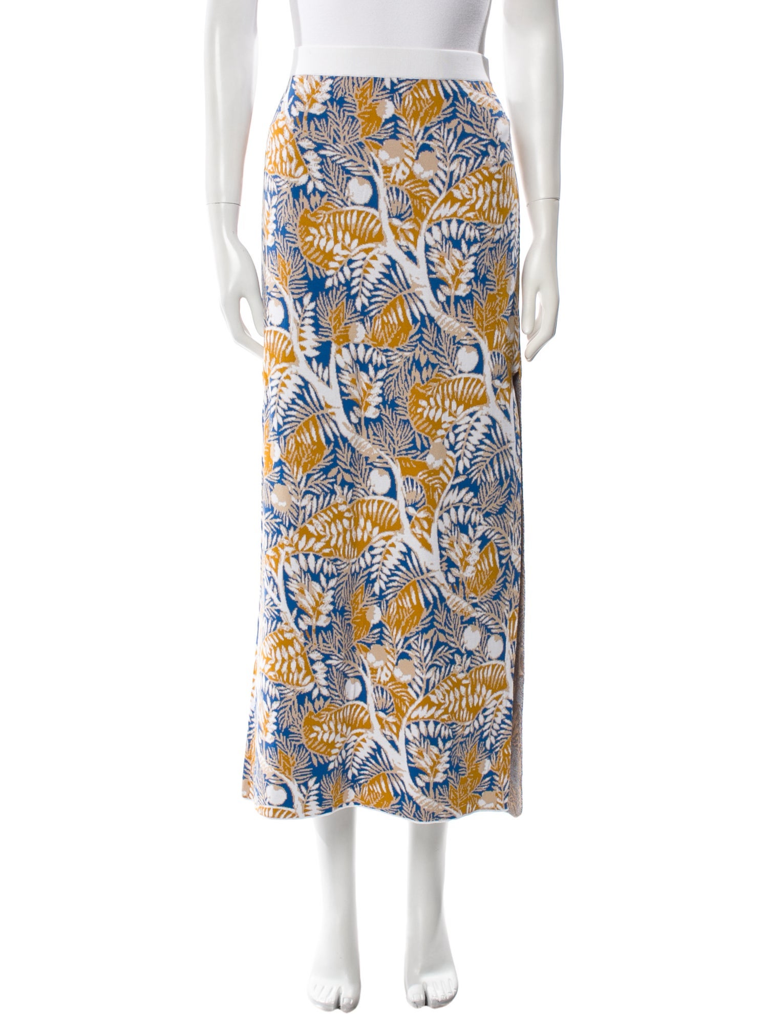 Staud Printed Midi Length Skirt