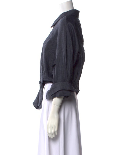 Staud Three-Quarter Sleeve Crop Top