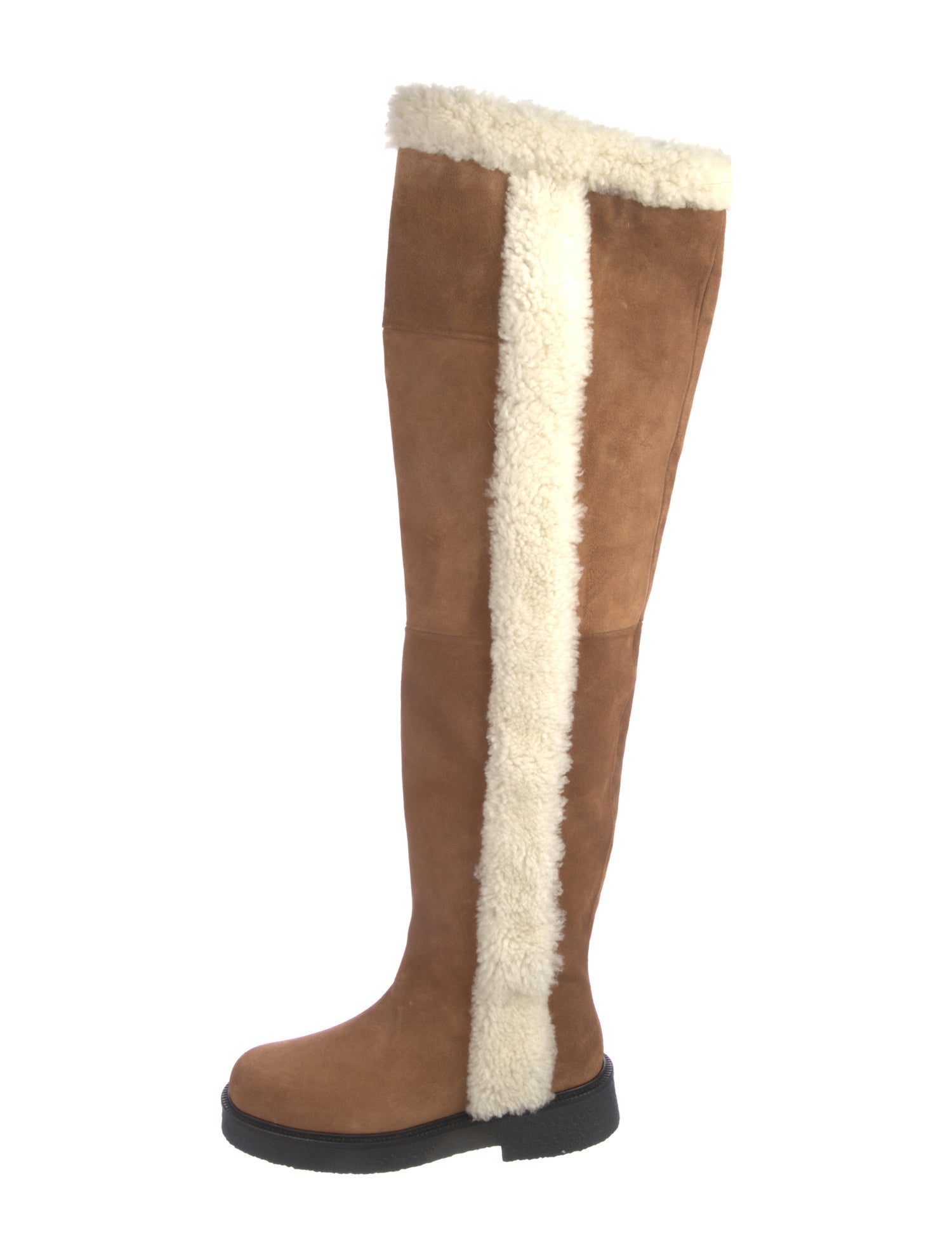 Staud Suede Colorblock Pattern Boots