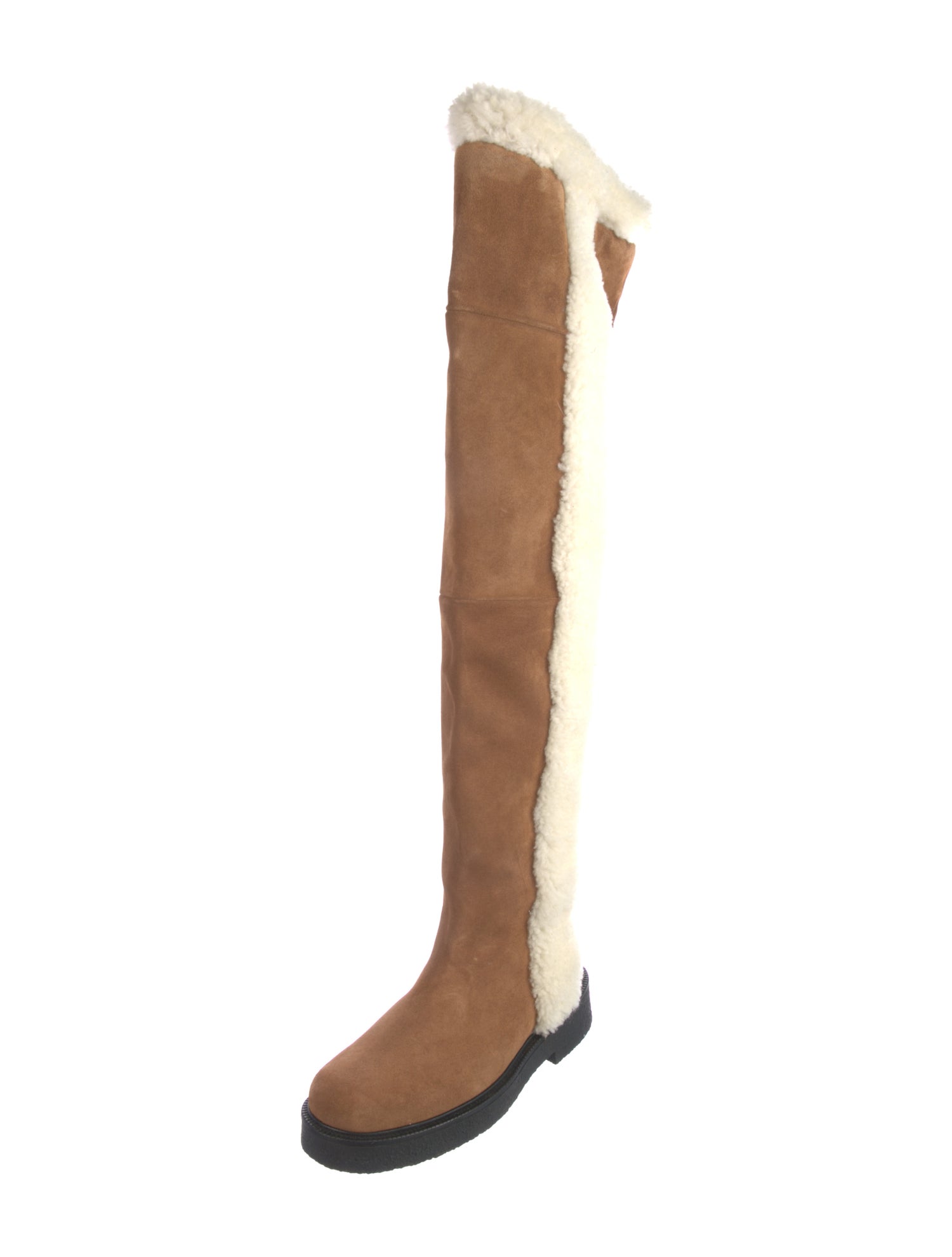 Staud Suede Colorblock Pattern Boots