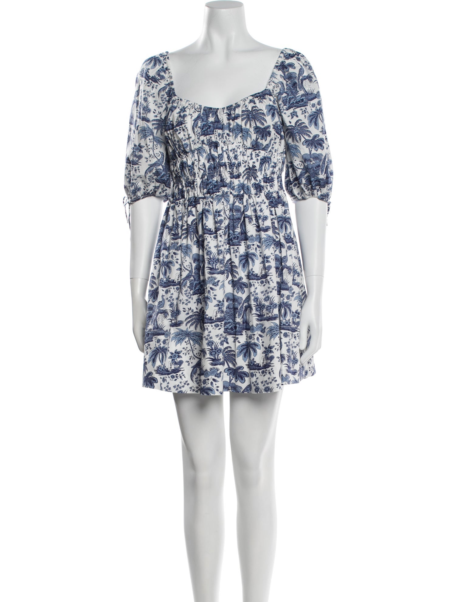 Staud Floral Print Mini Dress