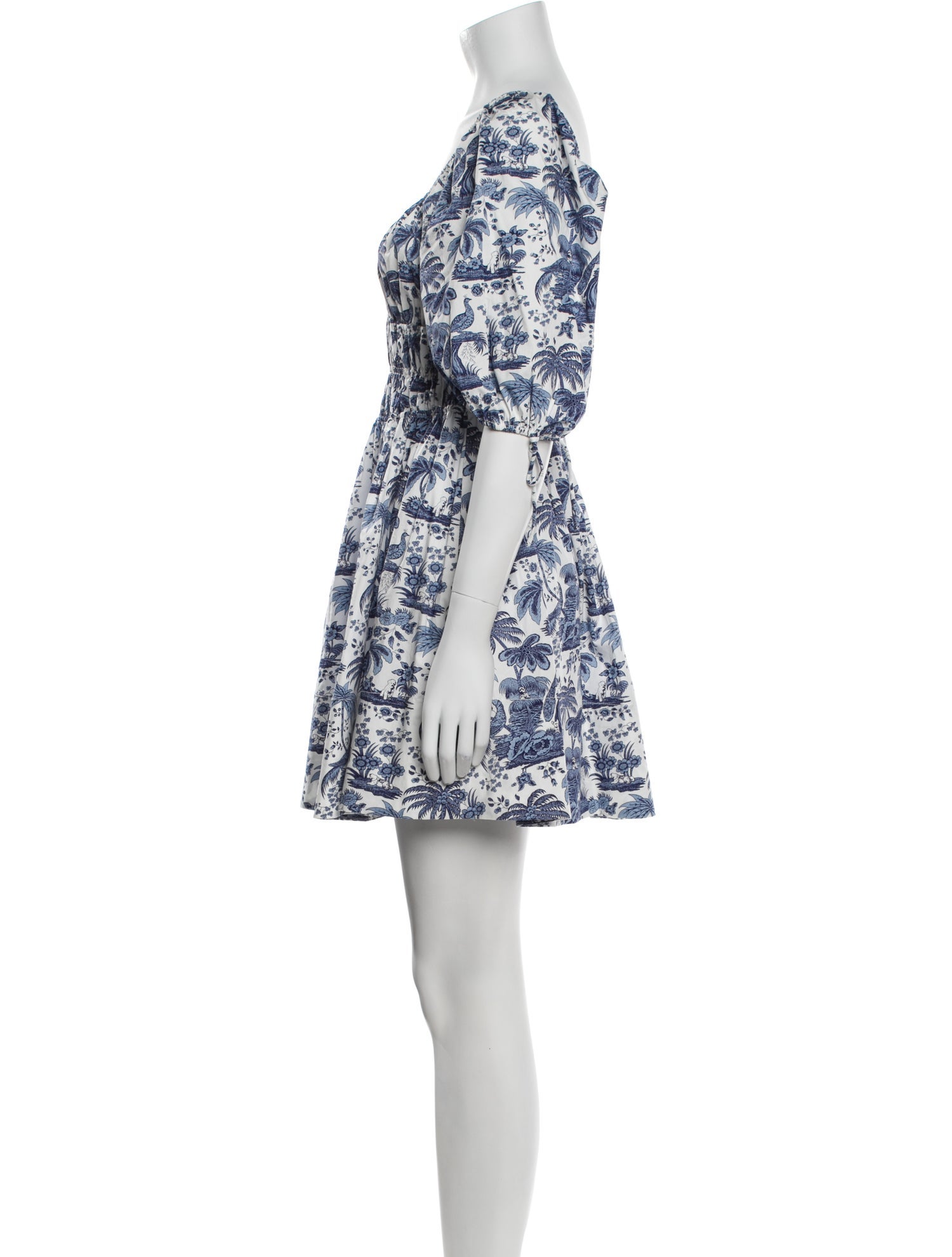 Staud Floral Print Mini Dress