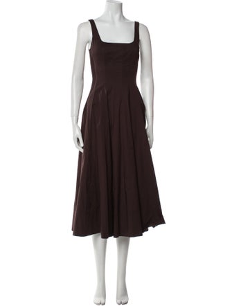 Staud Square Neckline Long Dress