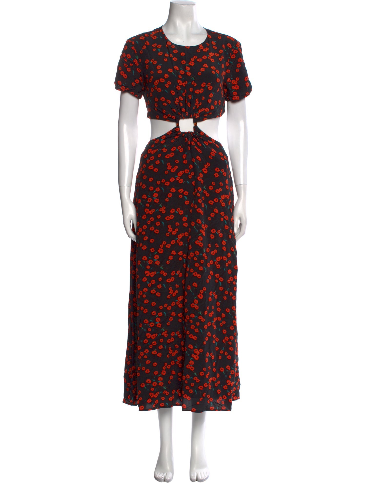 Staud Floral Print Long Dress