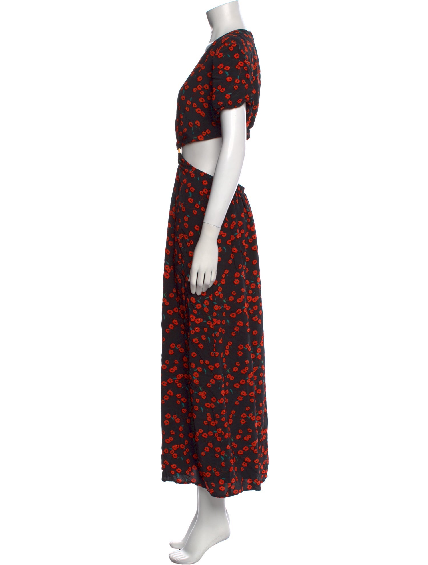 Staud Floral Print Long Dress