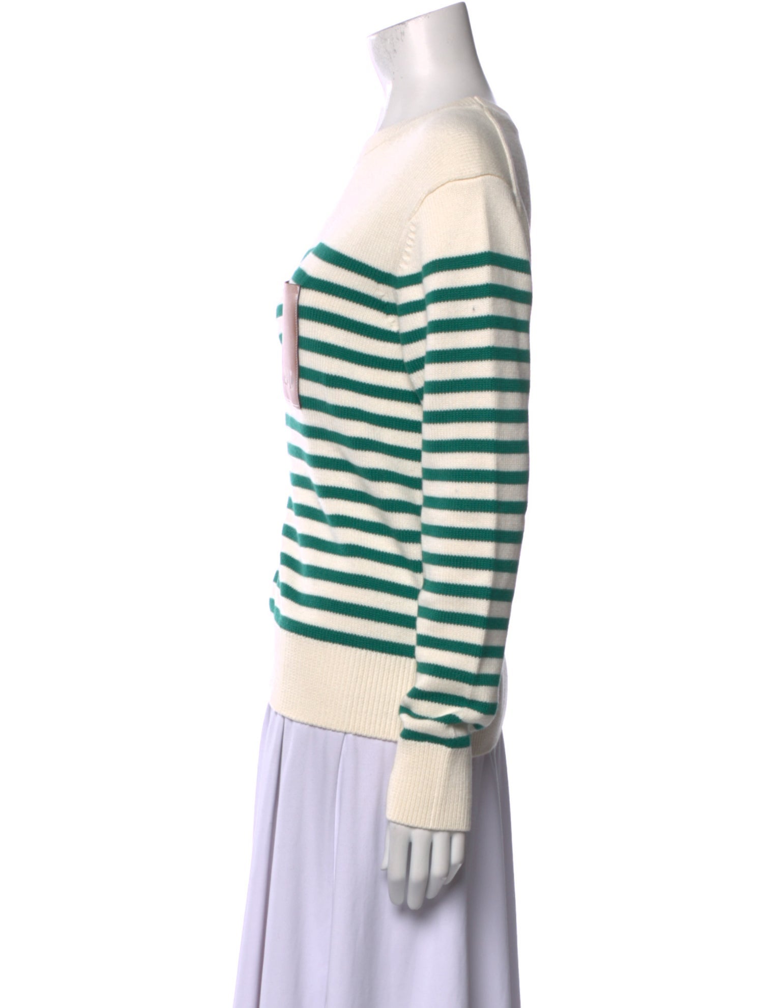 Staud Striped Crew Neck Sweater