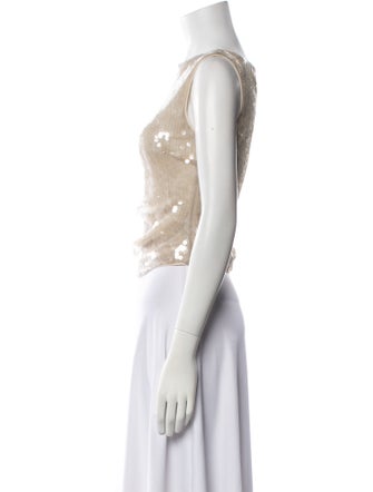 Staud Bateau Neckline Sleeveless Crop Top