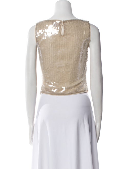 Staud Bateau Neckline Sleeveless Crop Top