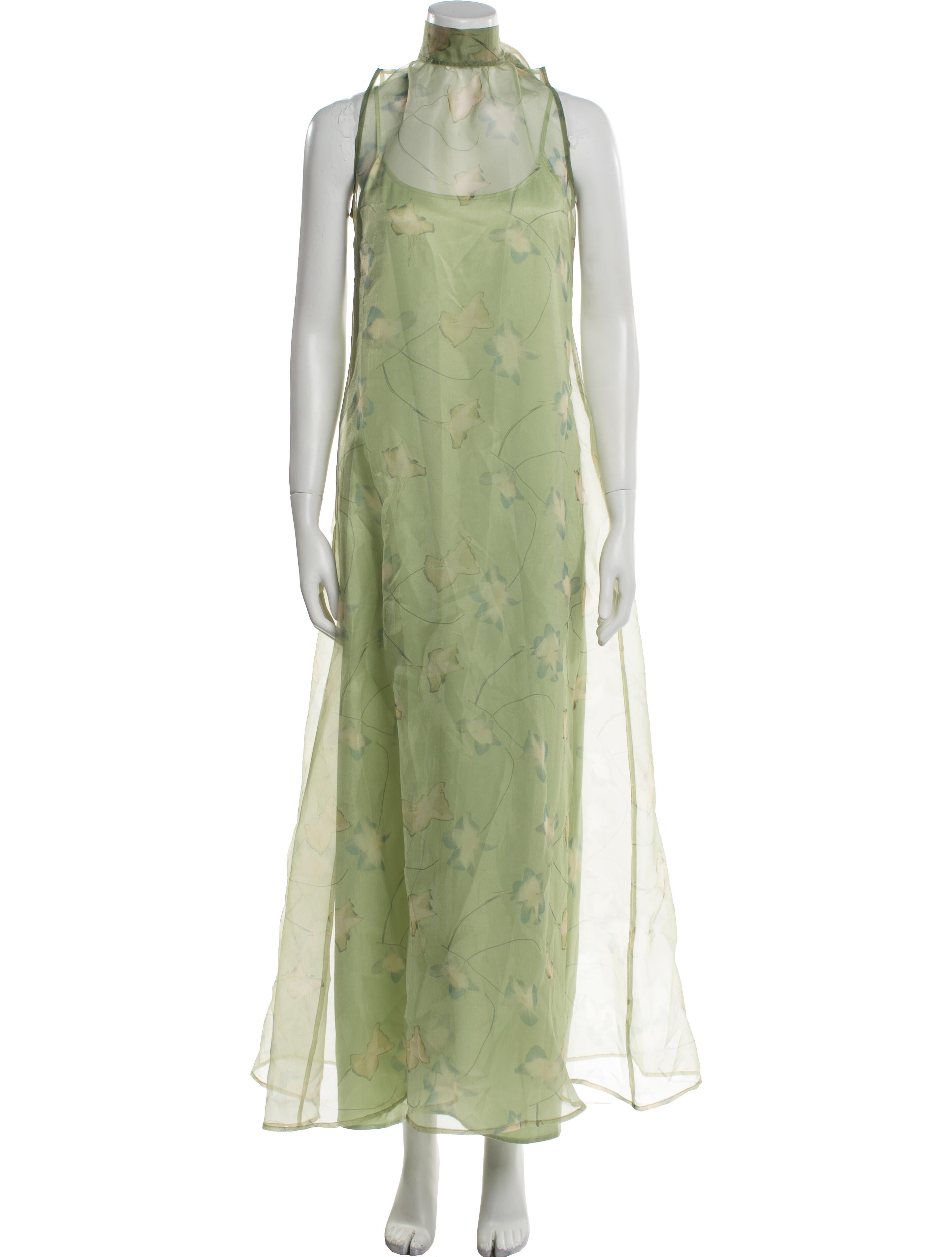 Staud Floral Print Long Dress