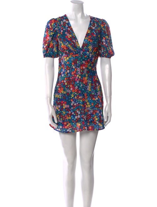 Staud Floral Print Mini Dress