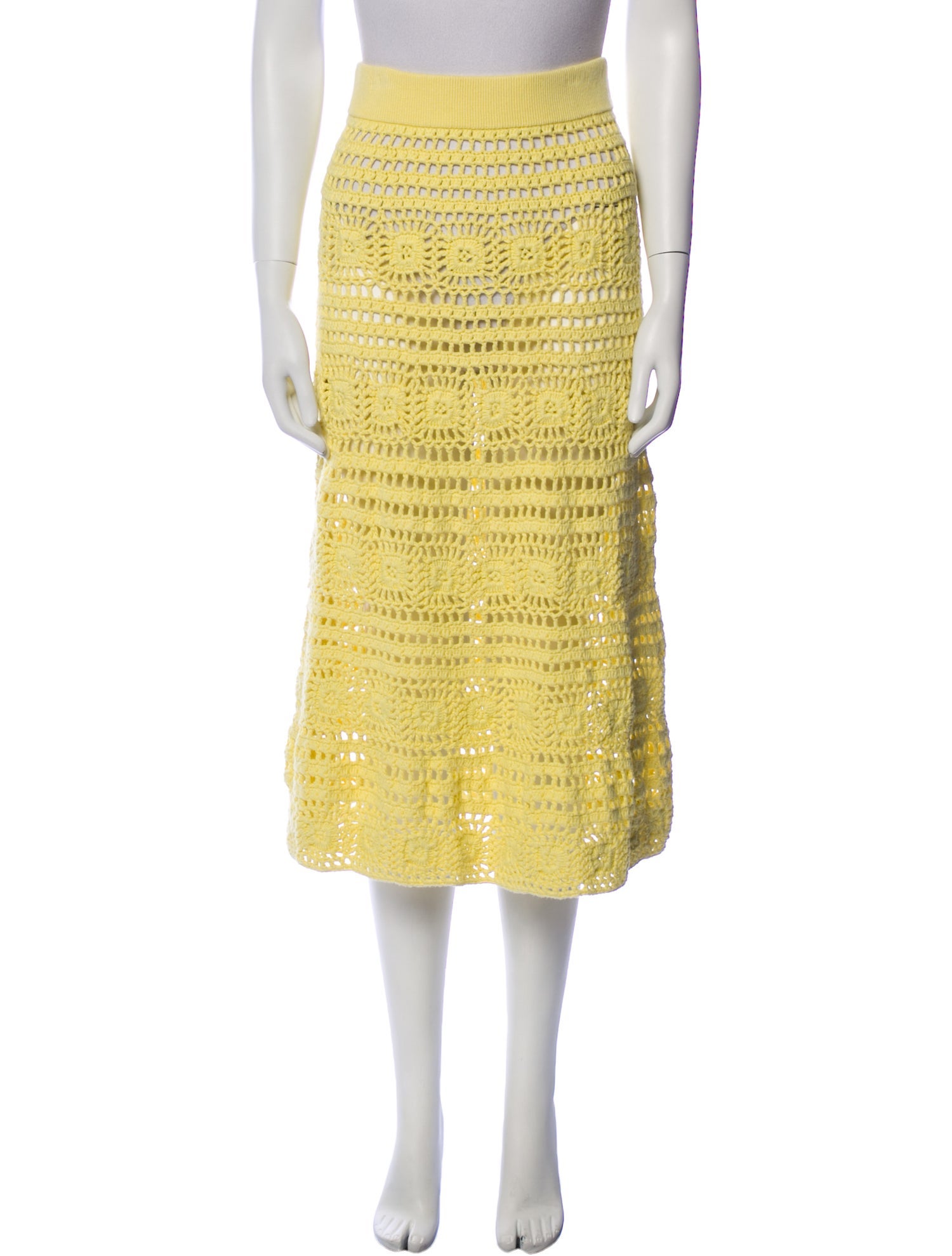 Staud Lace Pattern Knee-Length Skirt