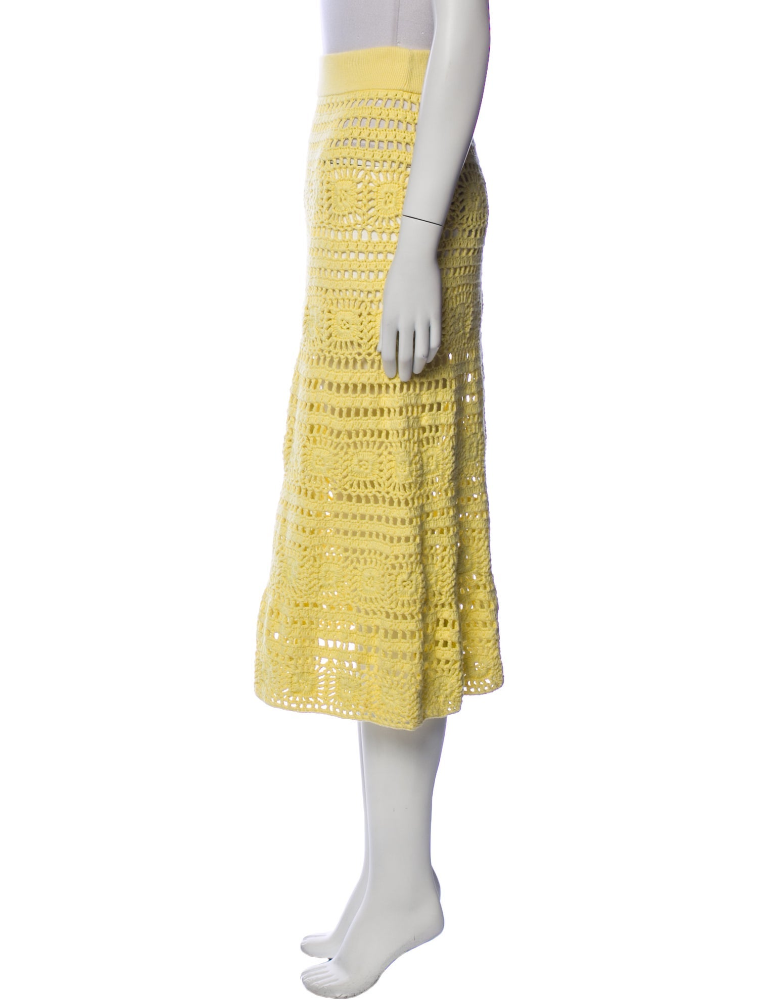 Staud Lace Pattern Knee-Length Skirt