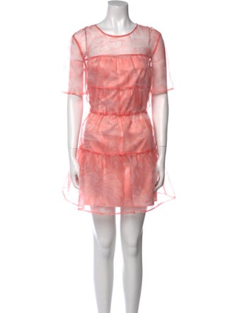 Staud Lace Pattern Mini Dress