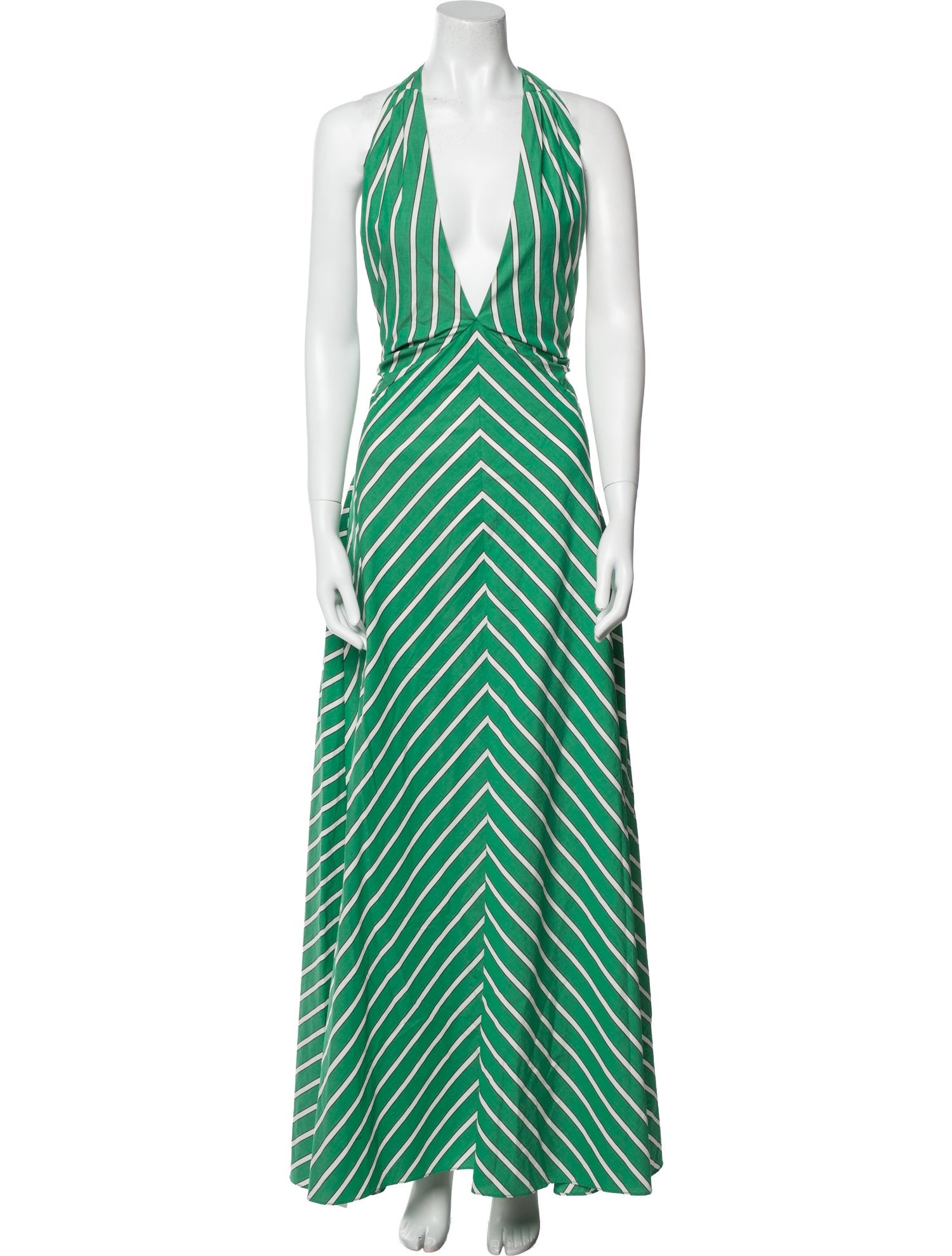 Staud Striped Long Dress