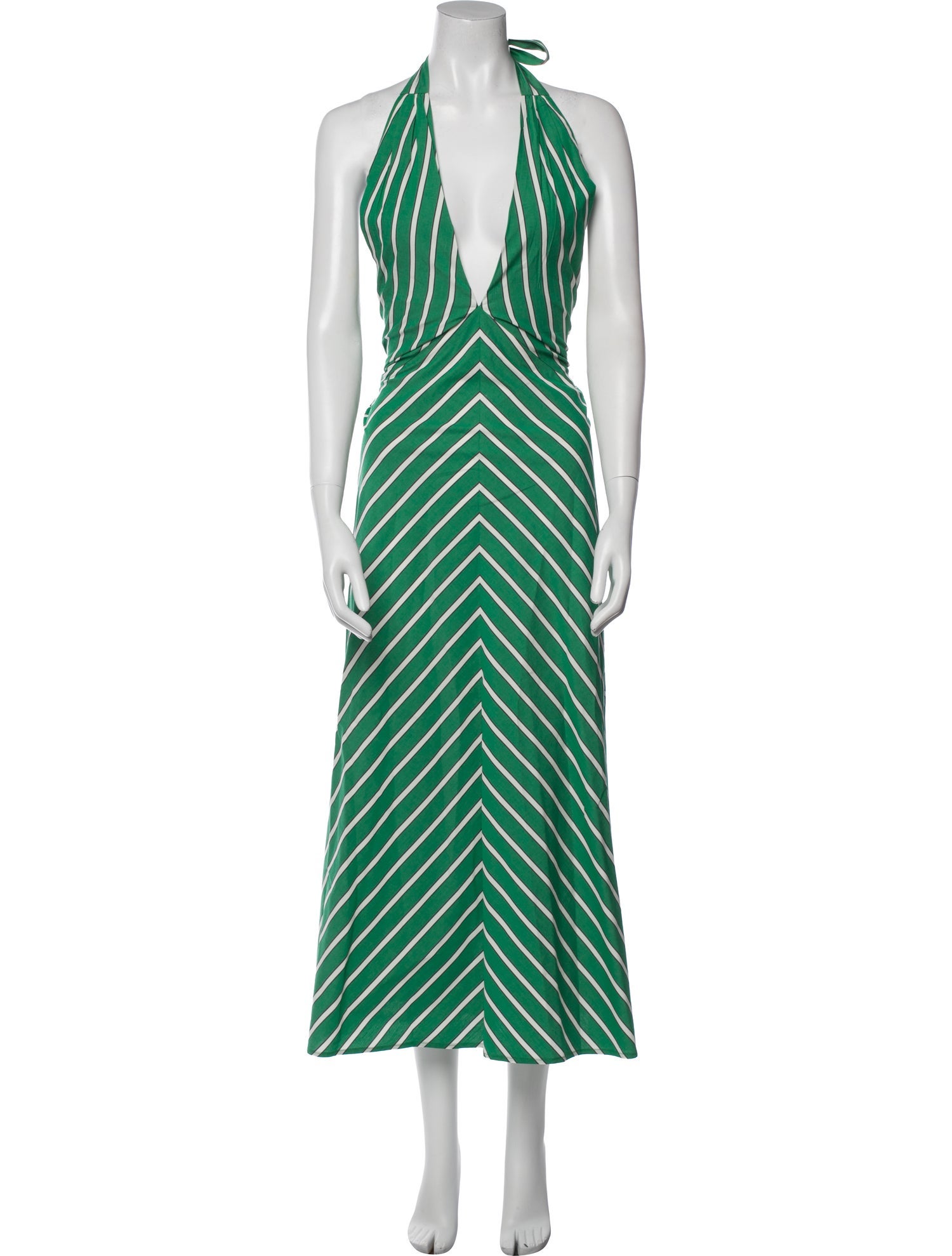 Staud Striped Long Dress