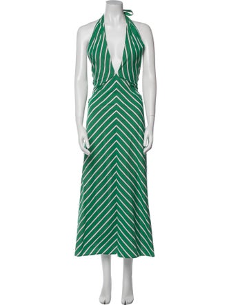 Staud Striped Long Dress