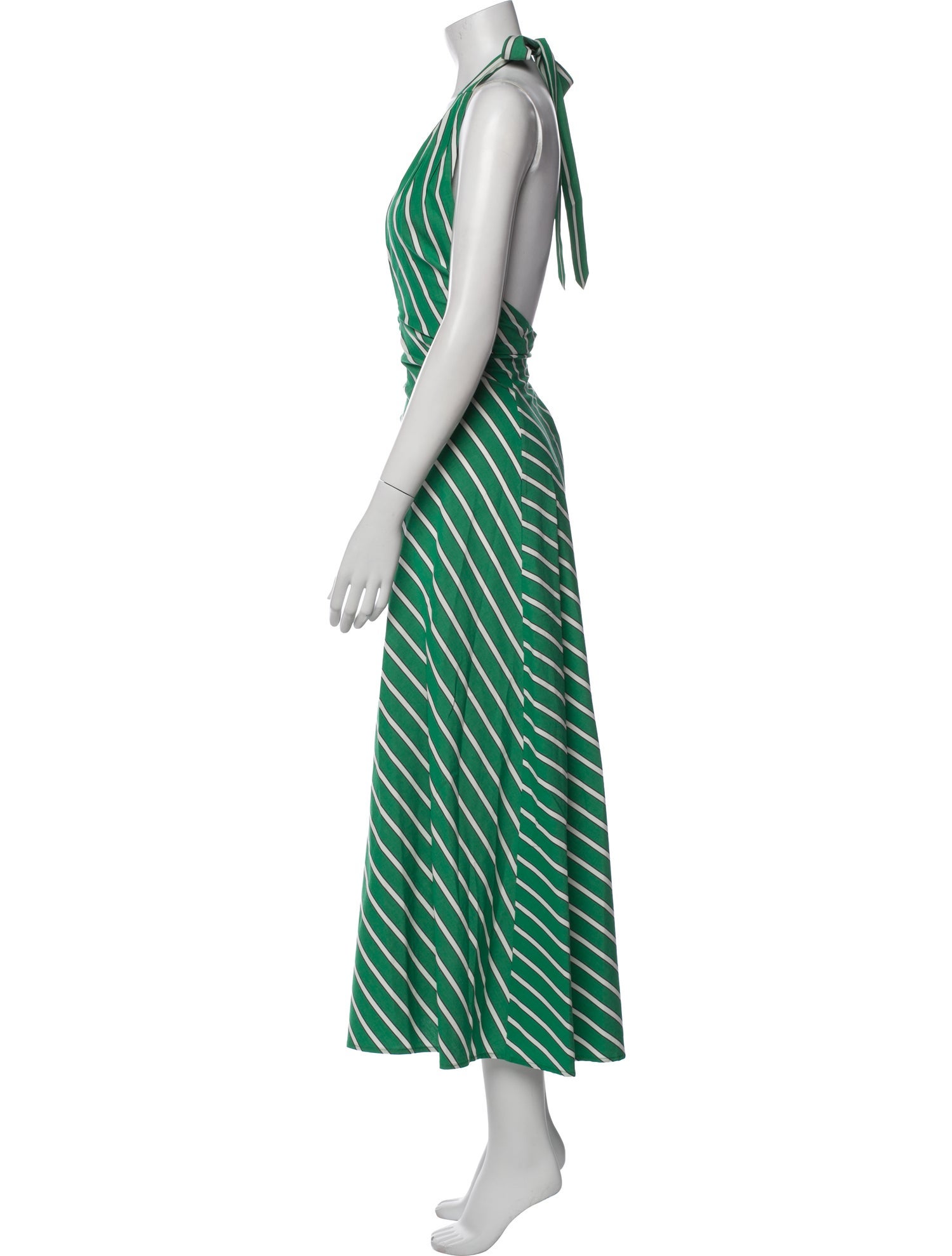 Staud Striped Long Dress