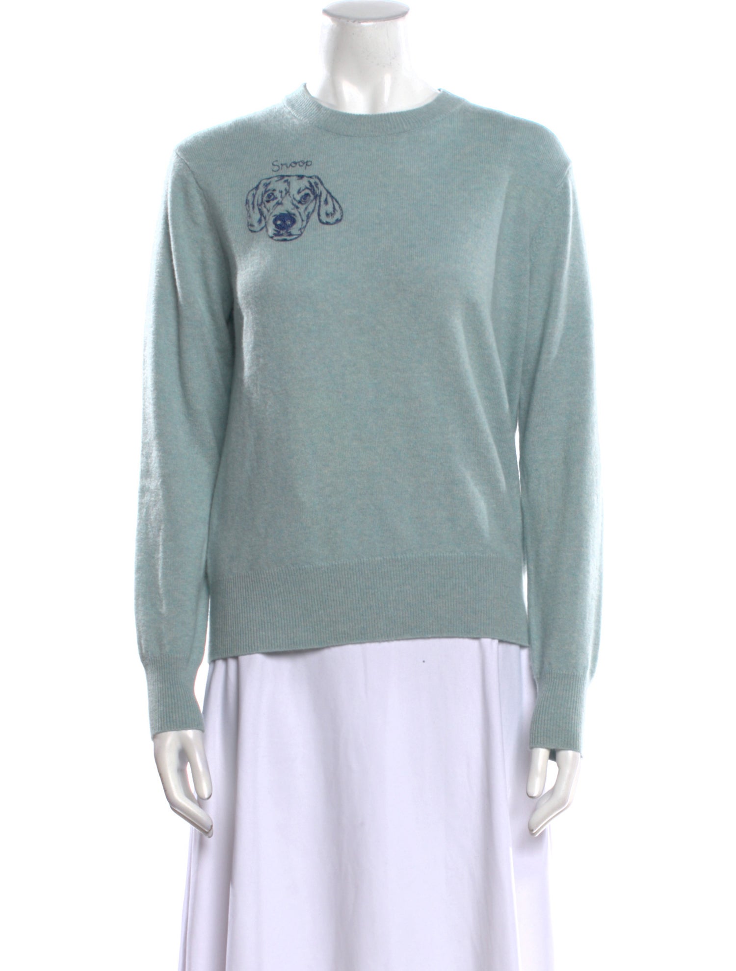 Staud Cashmere Graphic Print Sweater