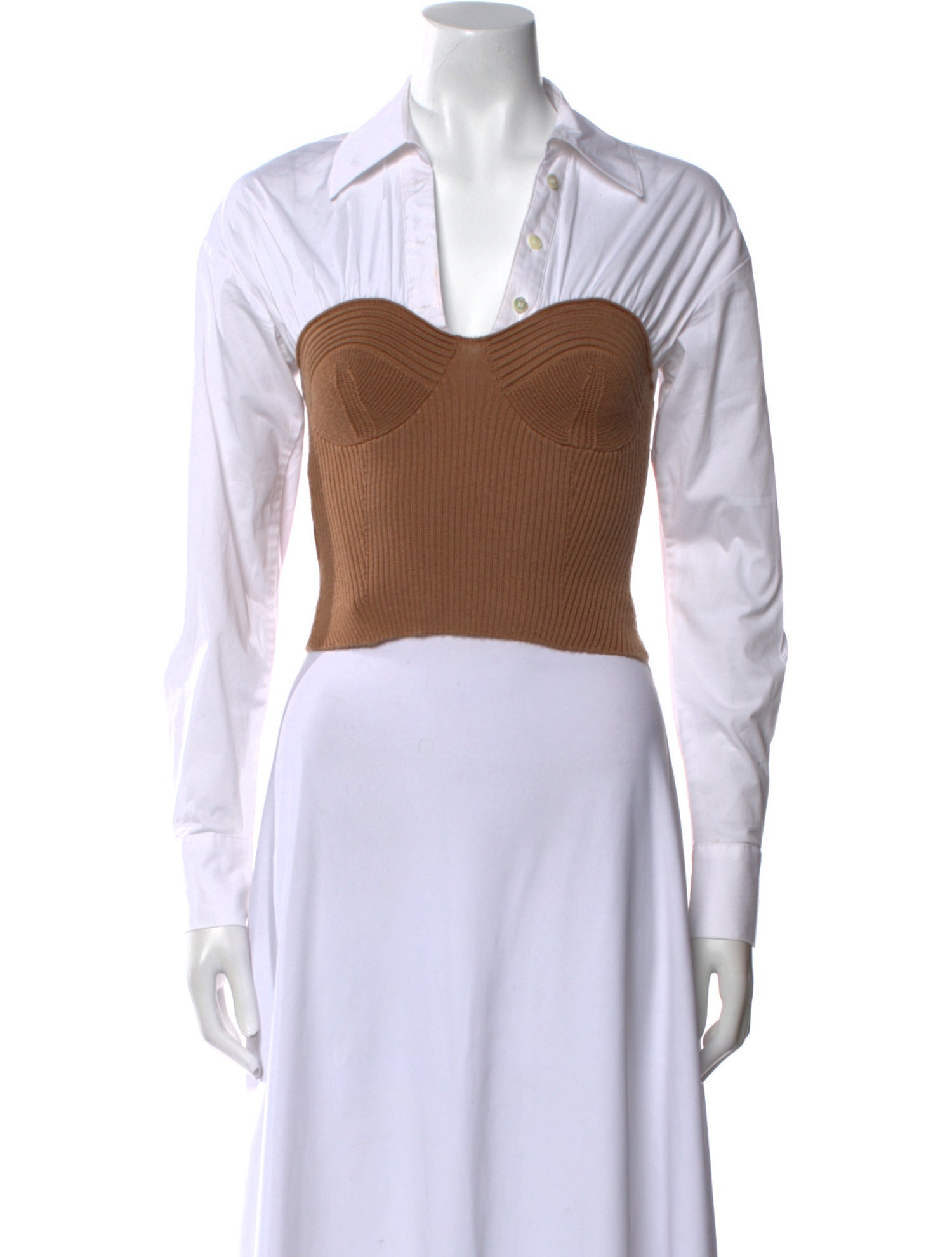 Staud Wool Long Sleeve Crop Top