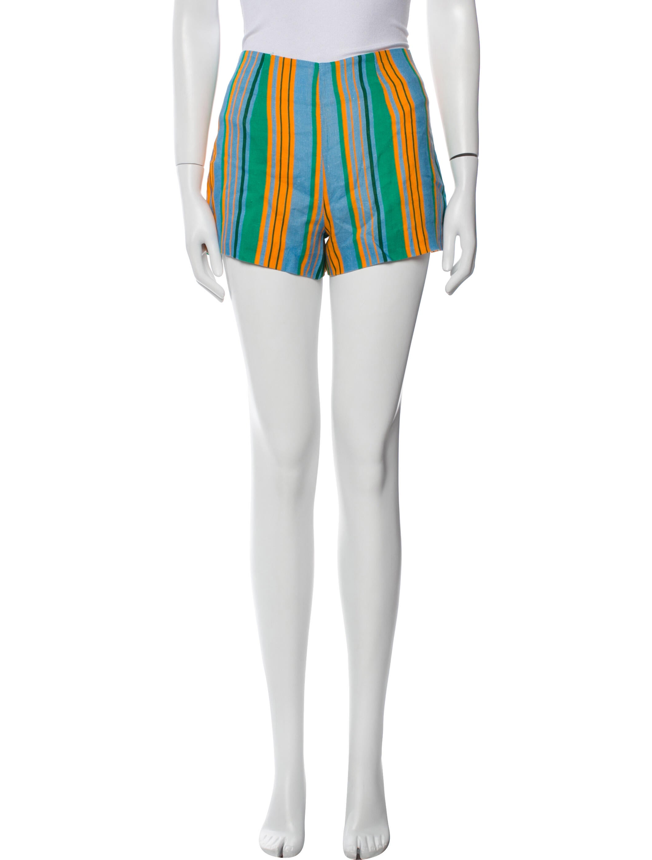 Staud Linen Mini Shorts