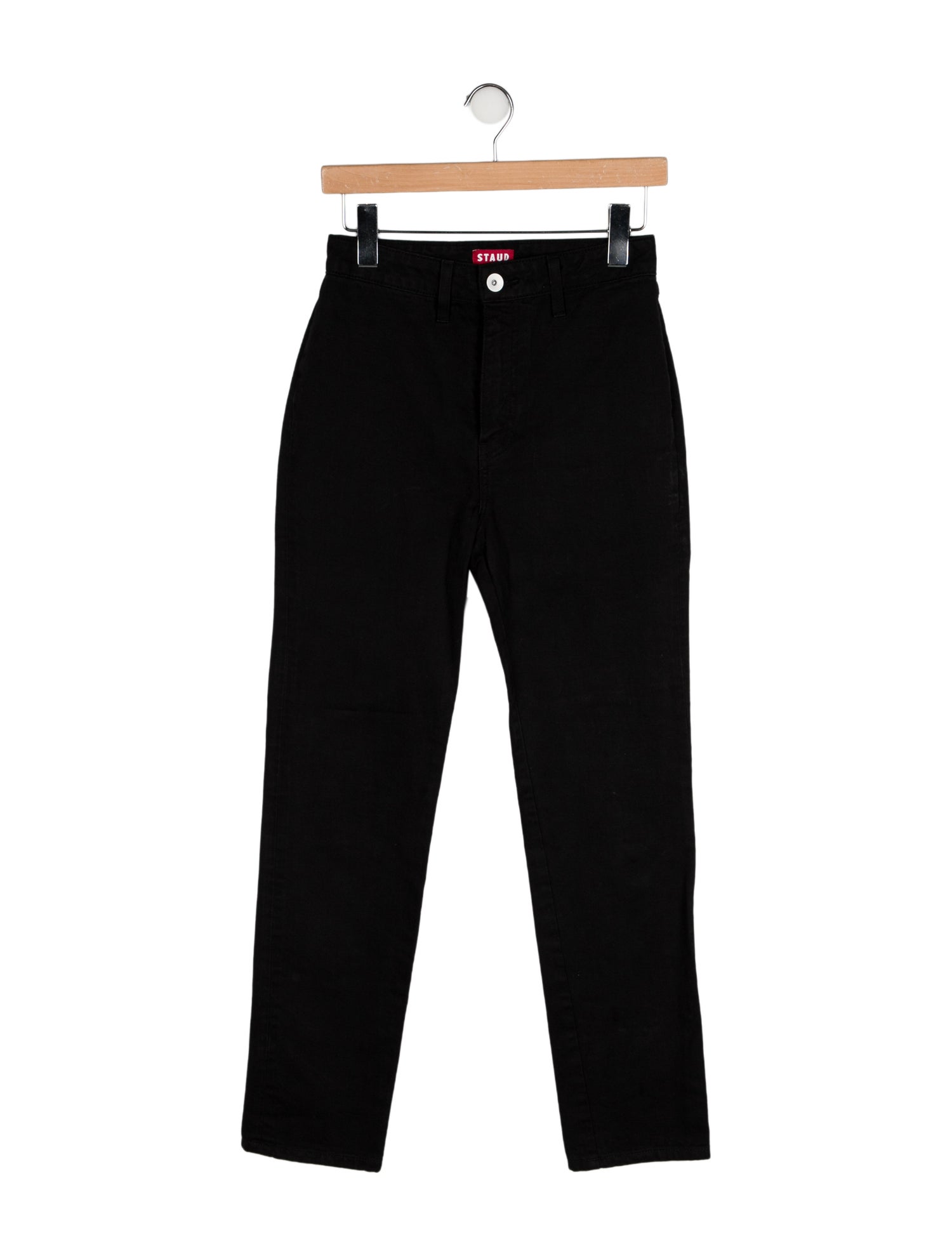 Staud High-Rise Straight Leg Jeans