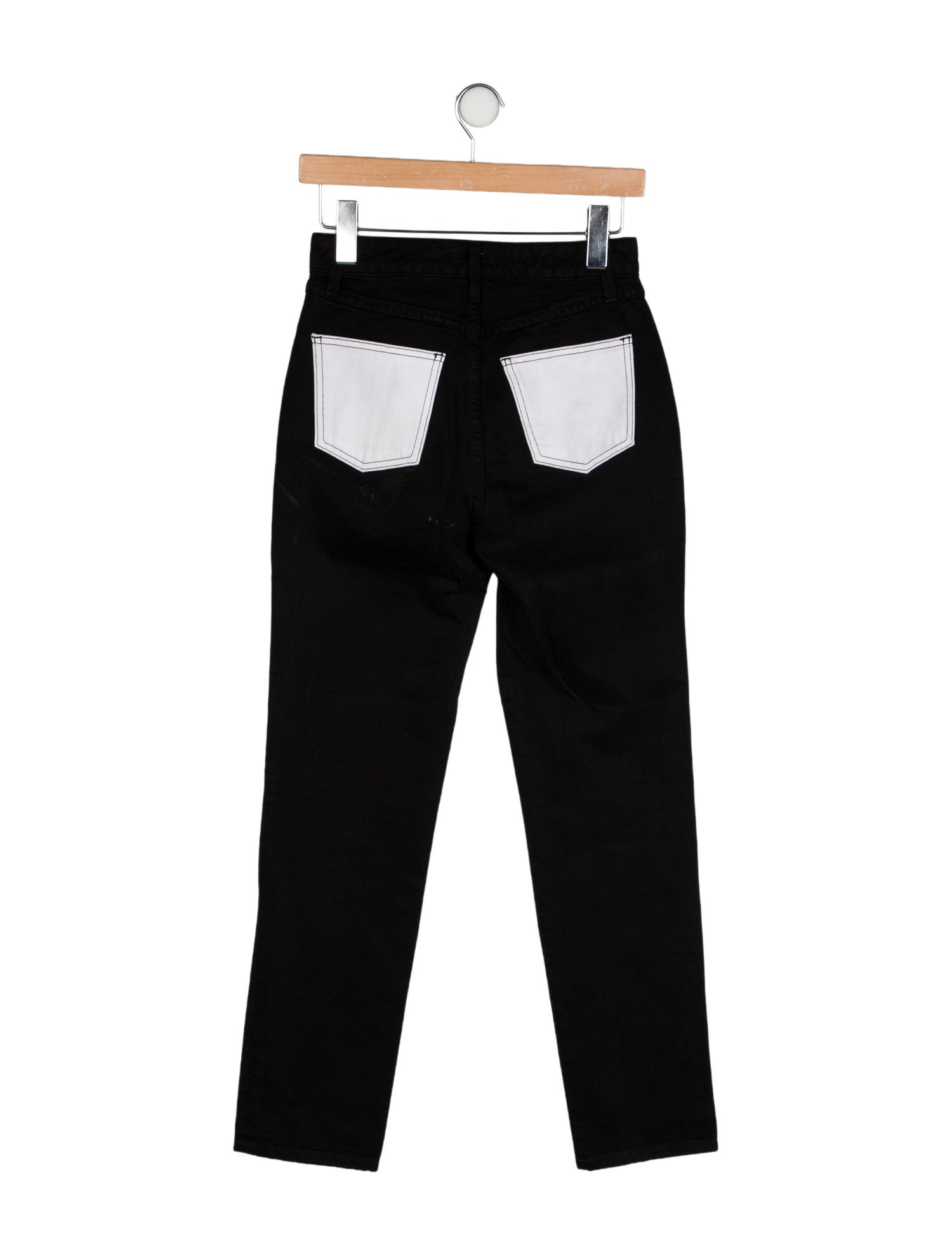 Staud High-Rise Straight Leg Jeans