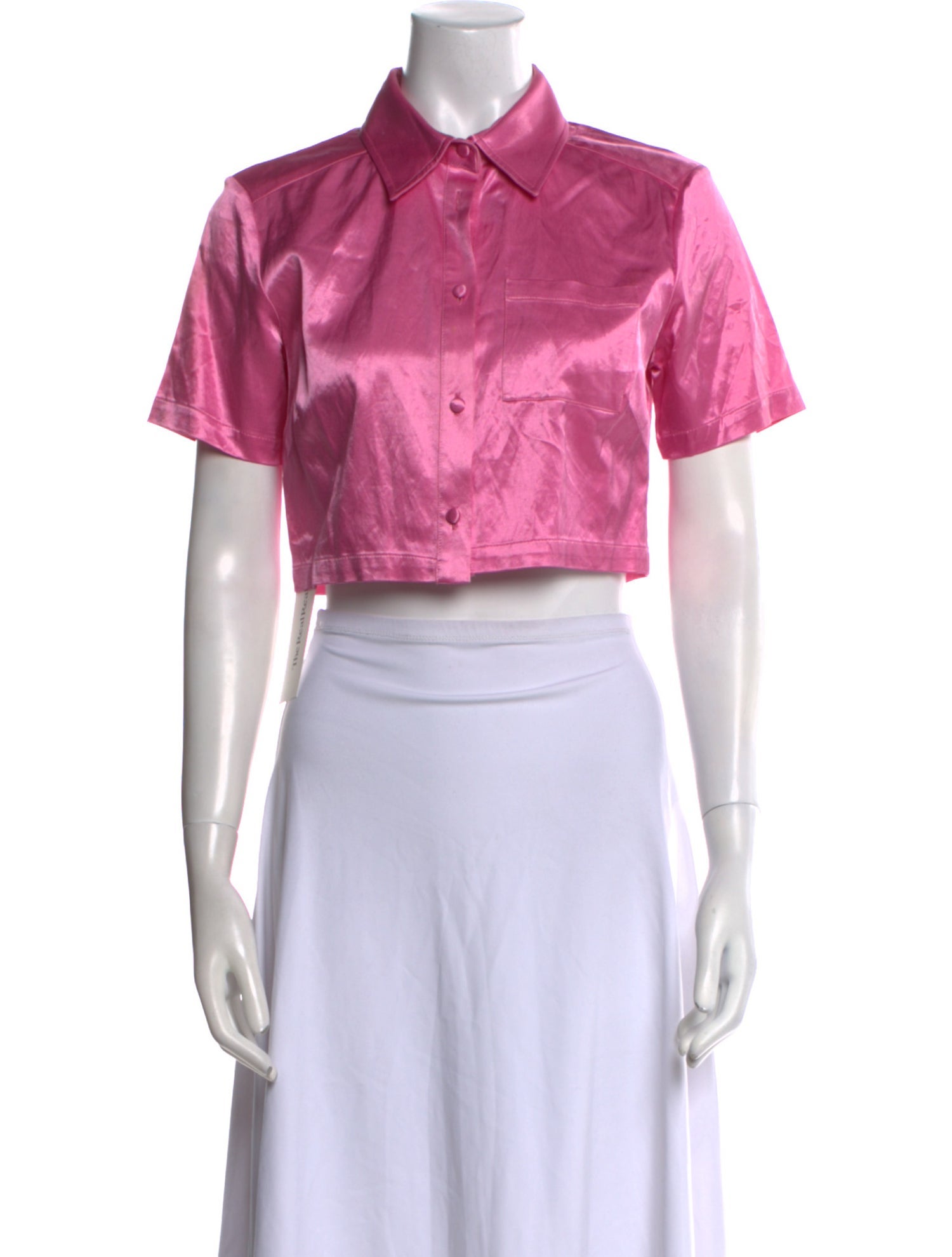 Staud Short Sleeve Crop Top