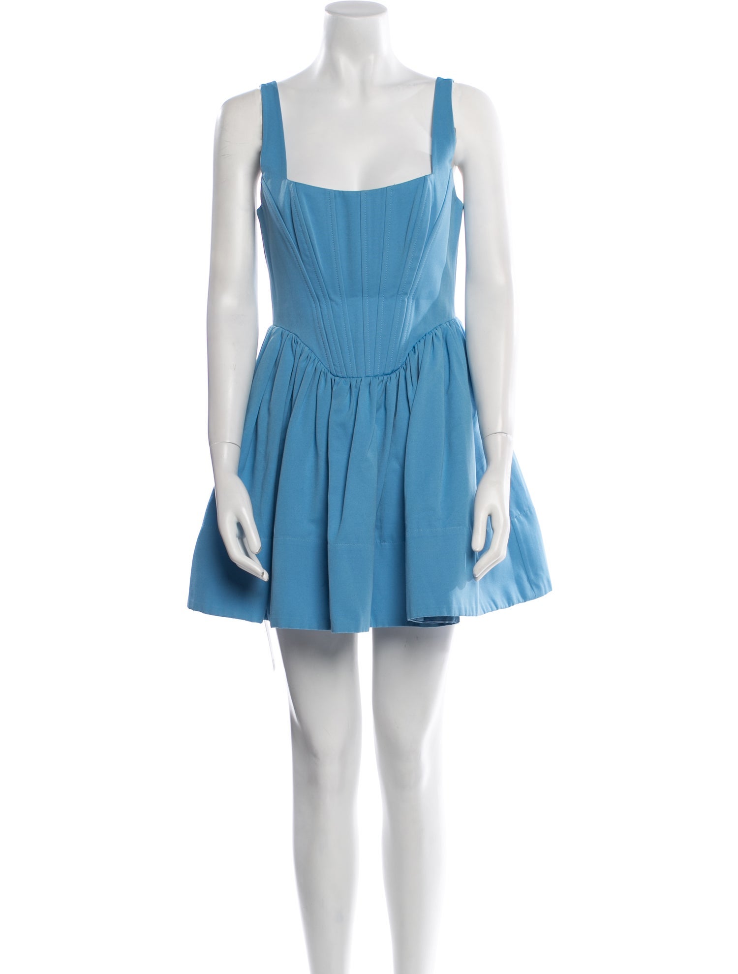 Staud Square Neckline Mini Dress