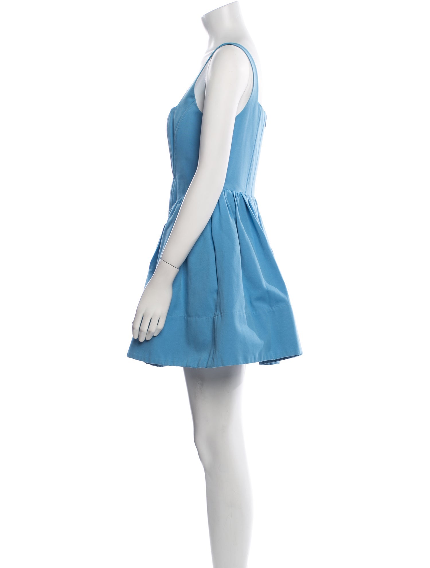 Staud Square Neckline Mini Dress