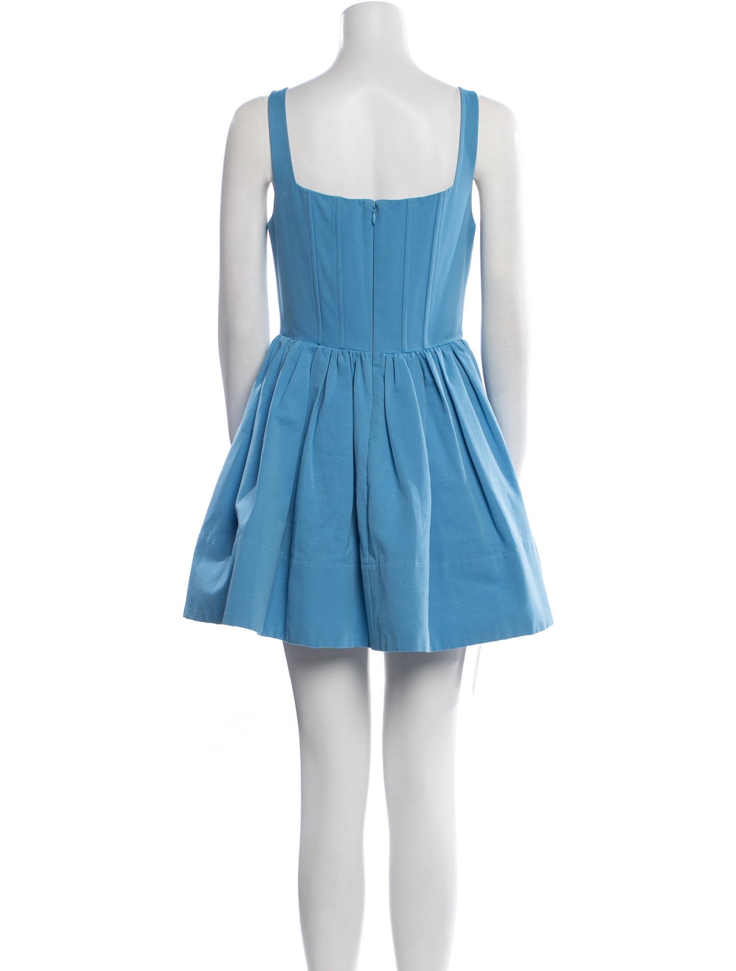 Staud Square Neckline Mini Dress