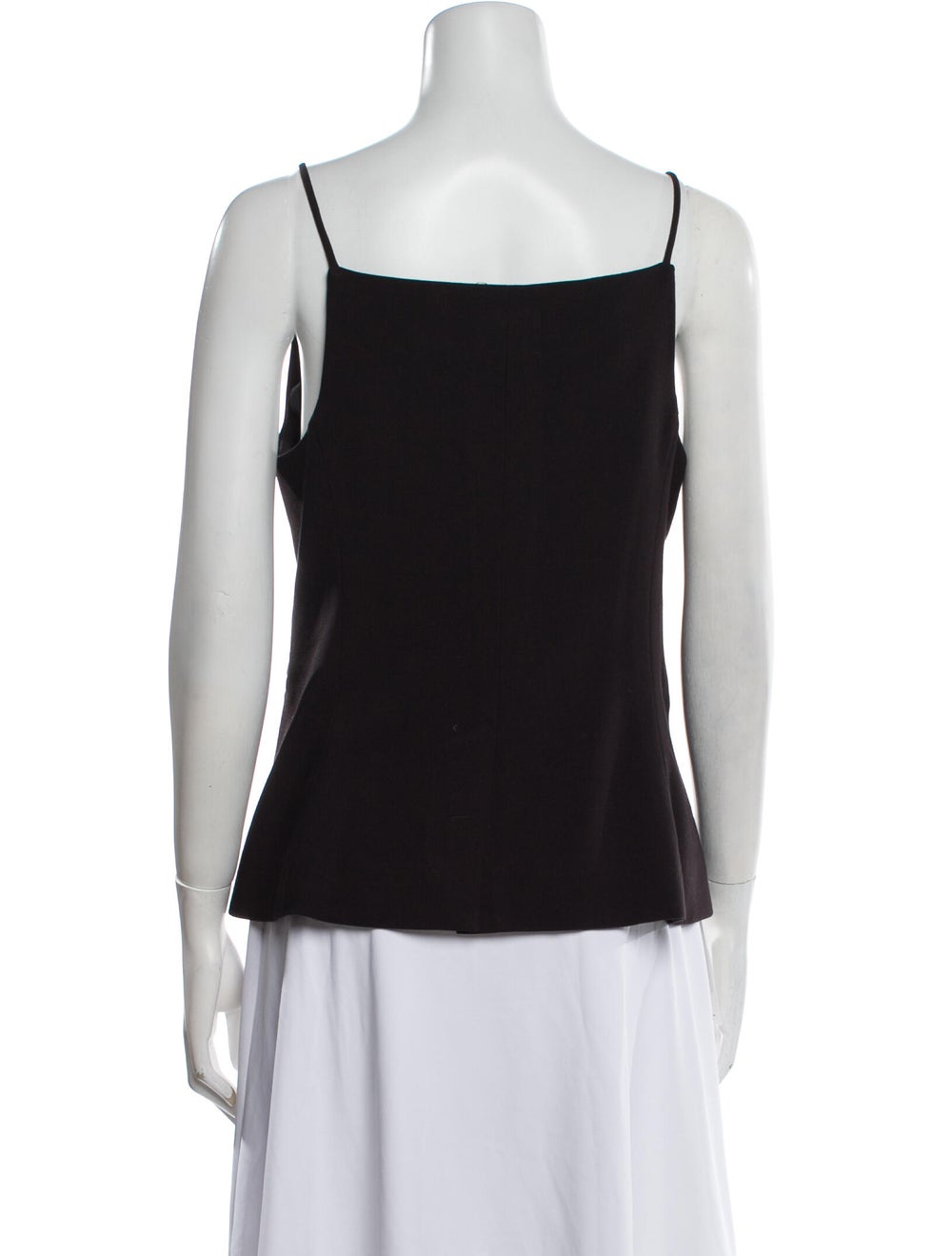 Staud Vest Brown Collarless Patch Pockets & - image 3