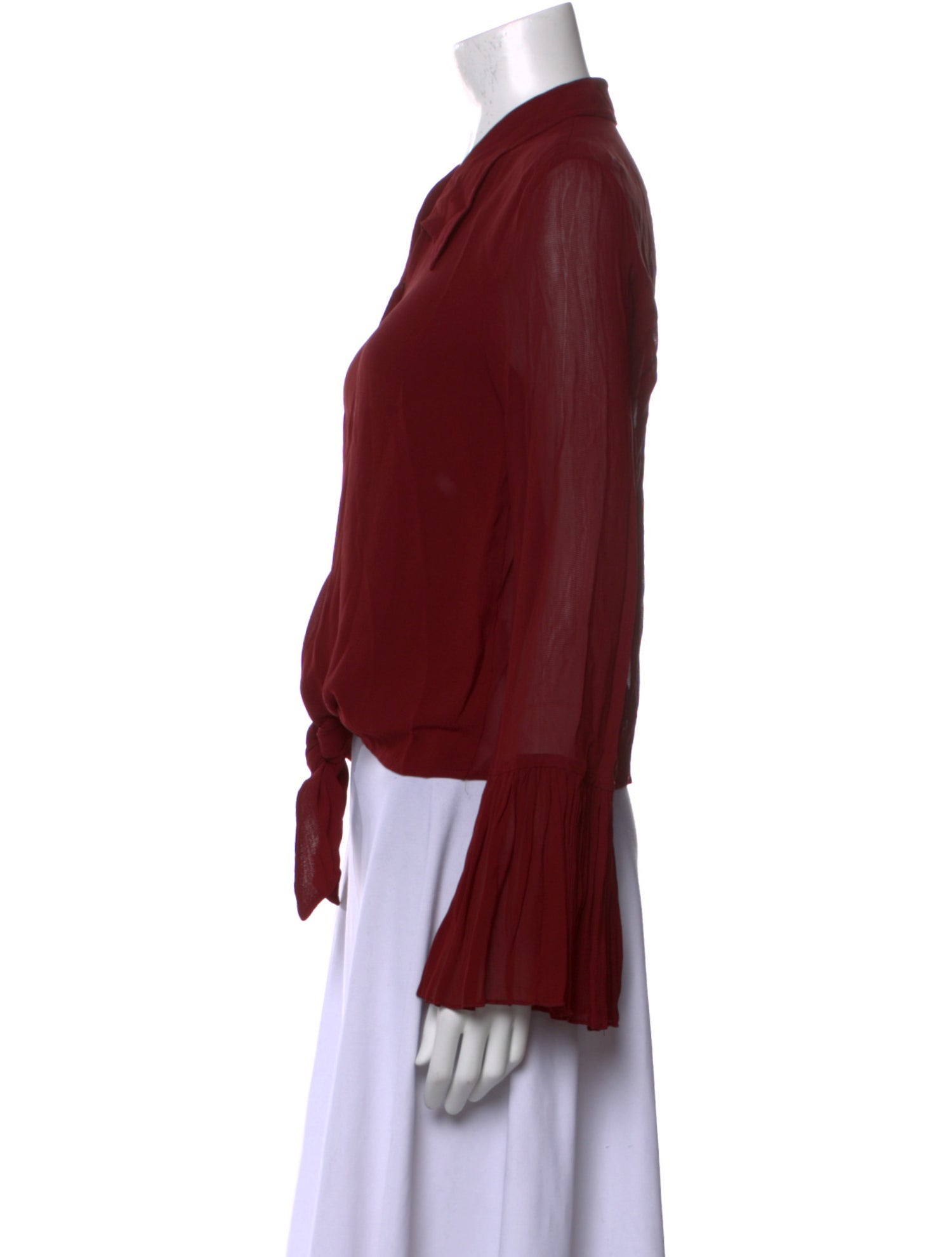 Staud Long Sleeve Button-Up Top