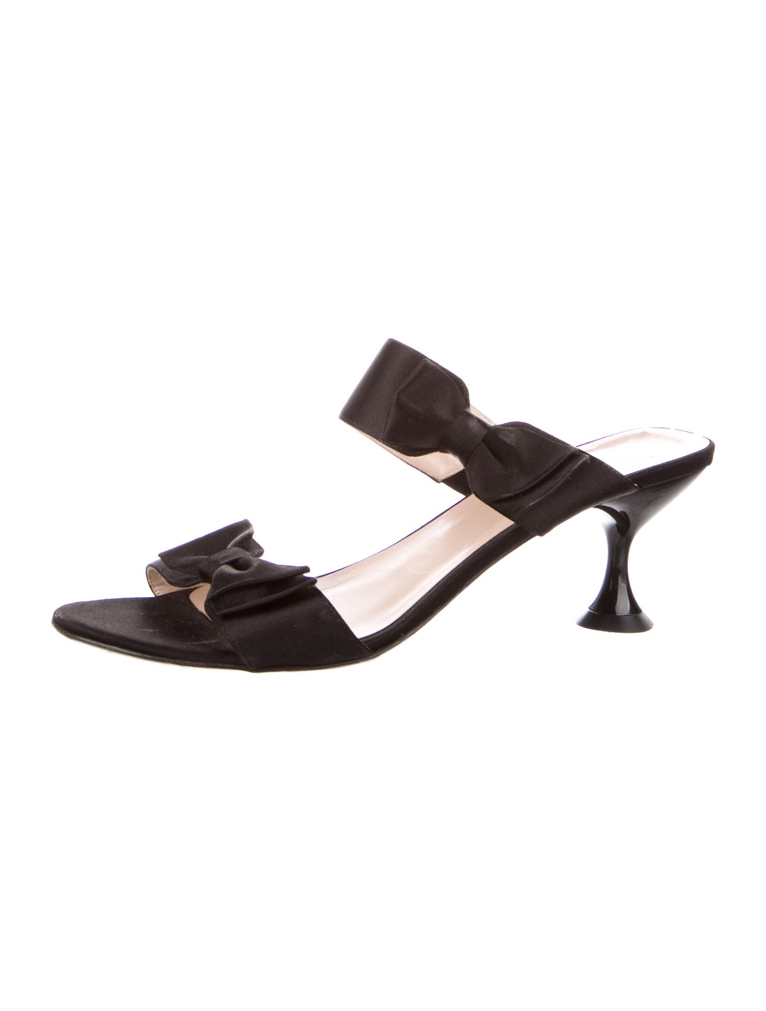 Staud Satin Bow Accents Slides