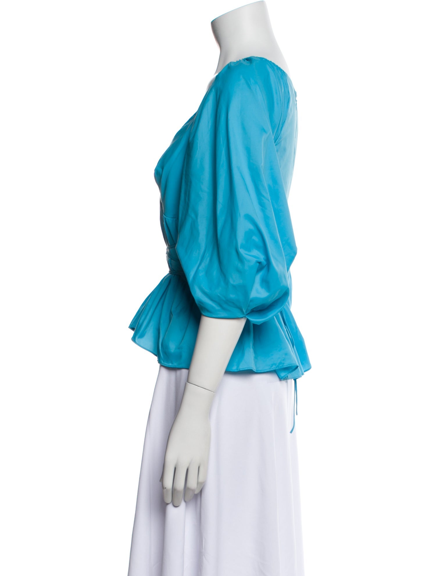 Staud Nylon V-Neck Crop Top