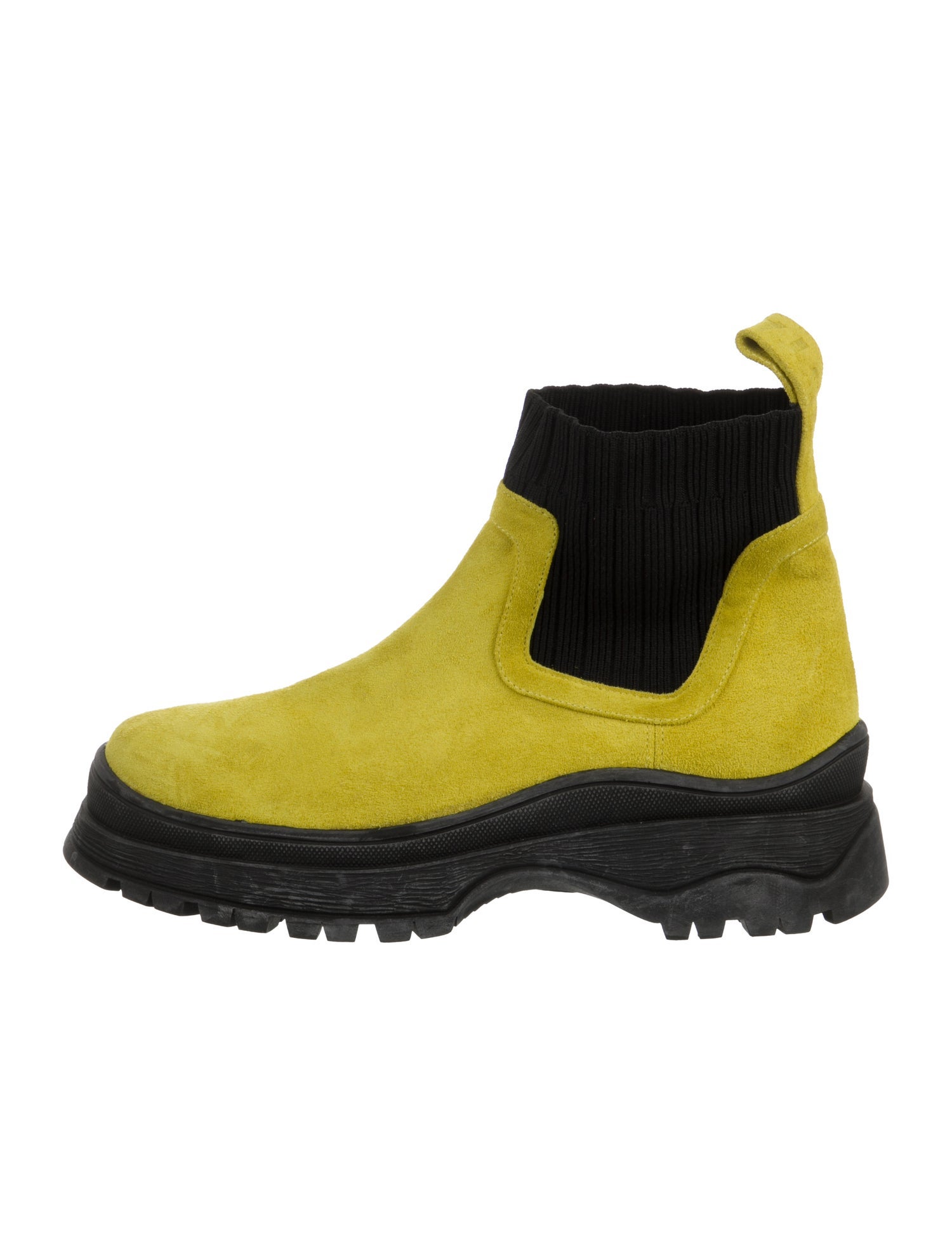 Staud Suede Colorblock Pattern Chelsea Boots